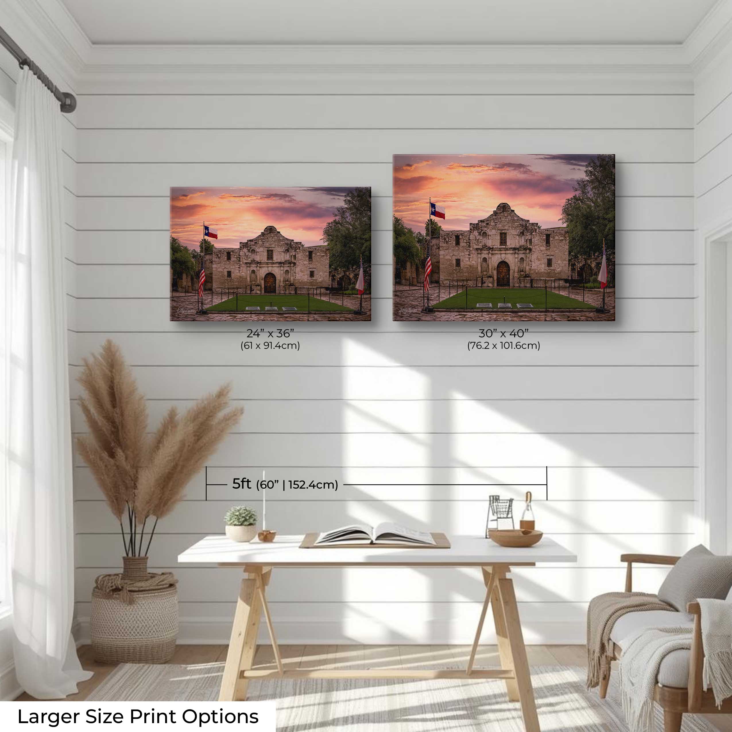 Alamo Fine Art Print – Historic Wall Art Featuring Texas Landmark Sunrise
