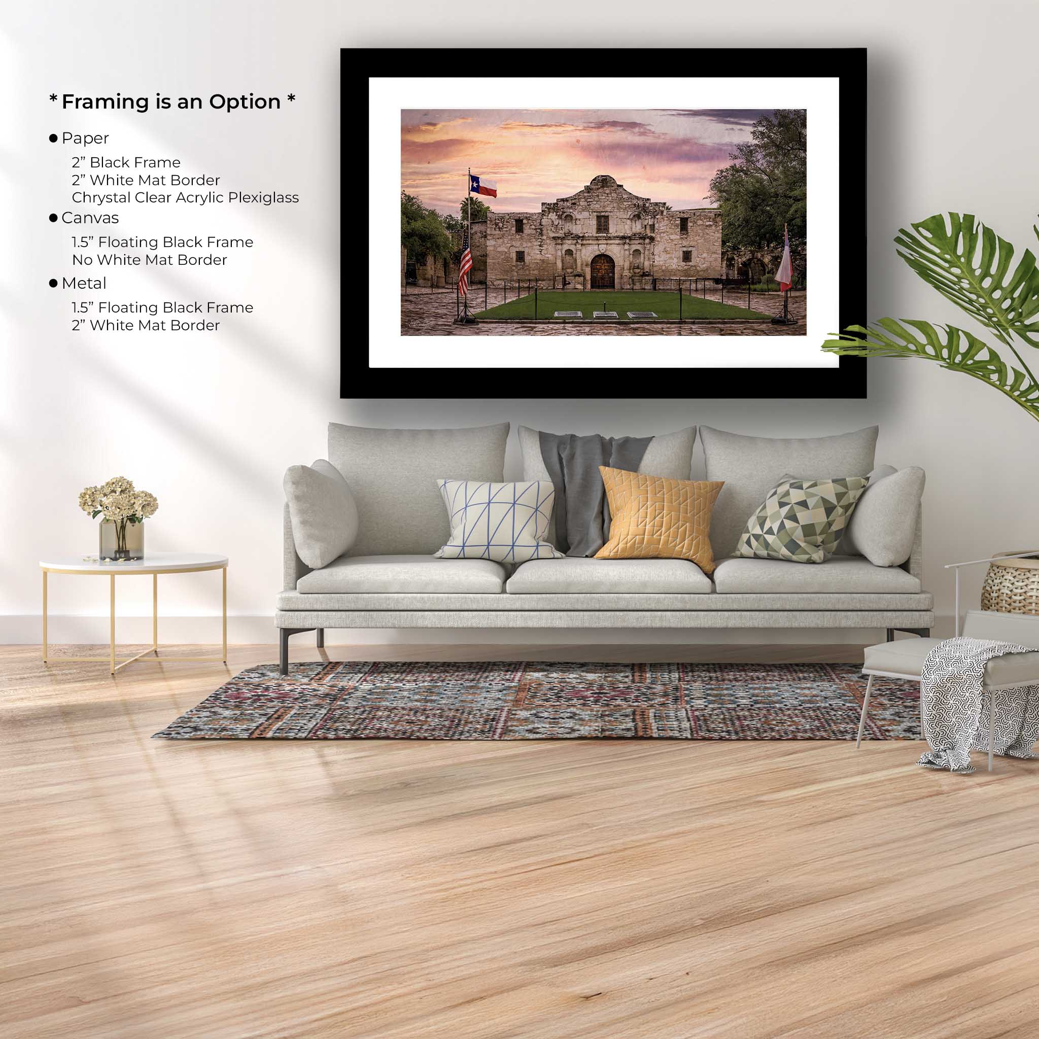 Alamo Fine Art Print – Historic Wall Art Featuring Texas Landmark Sunrise