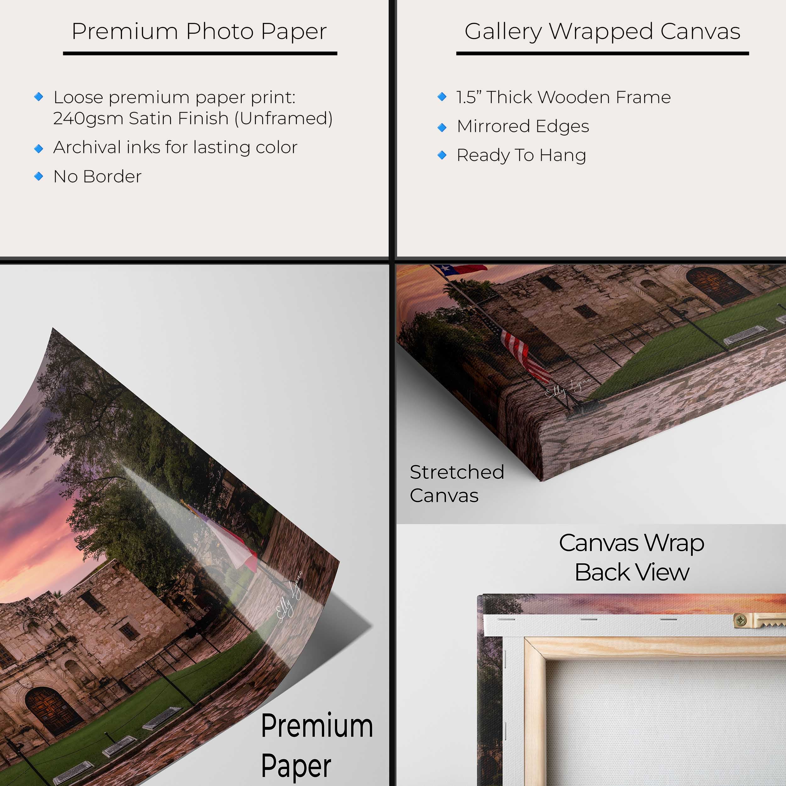 Alamo Fine Art Print – Historic Wall Art Featuring Texas Landmark Sunrise