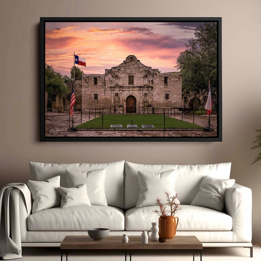 Alamo Fine Art Print – Historic Wall Art Featuring Texas Landmark Sunrise