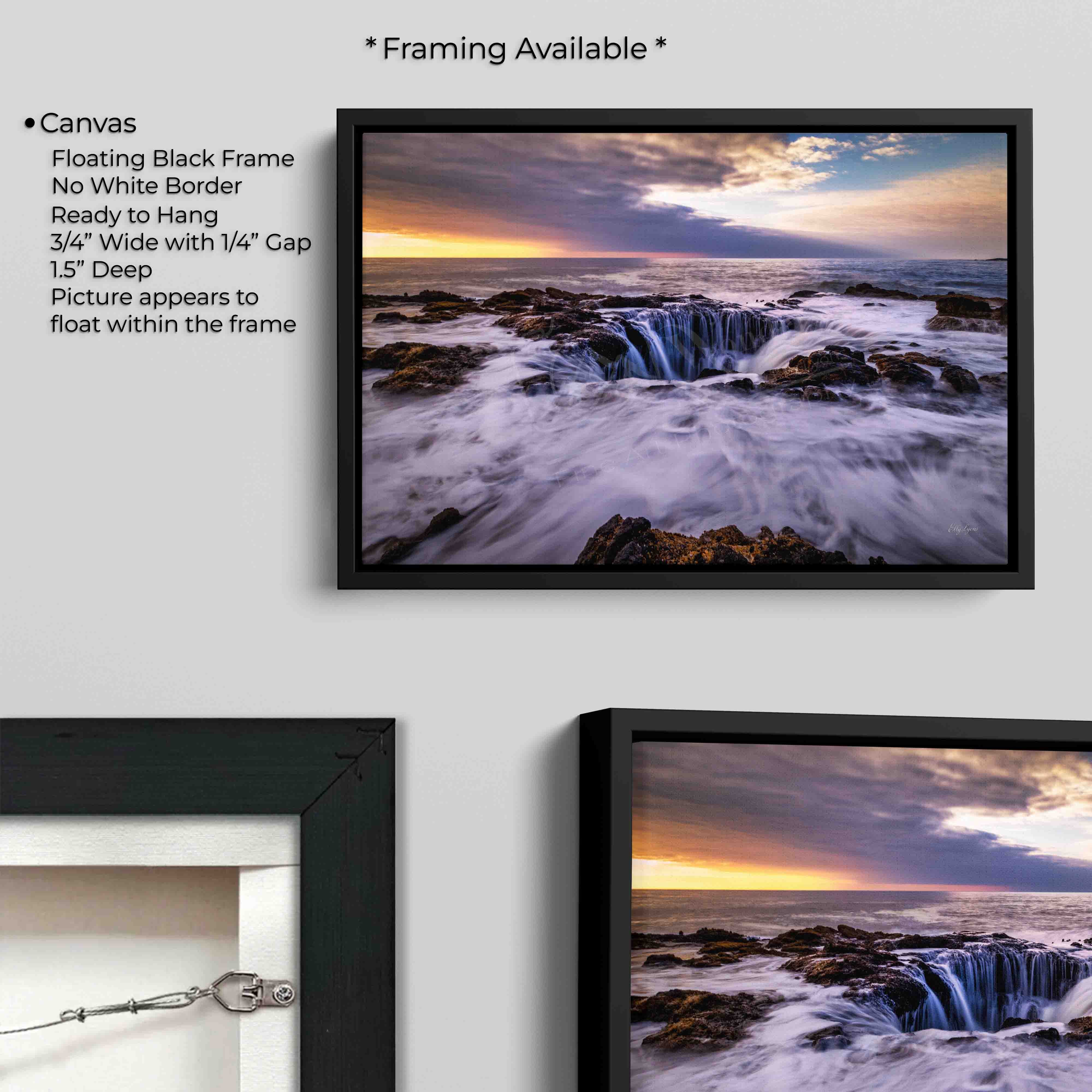 Thor’s Well, Oregon Coast Sunset Print - "The Depths Are Yours"