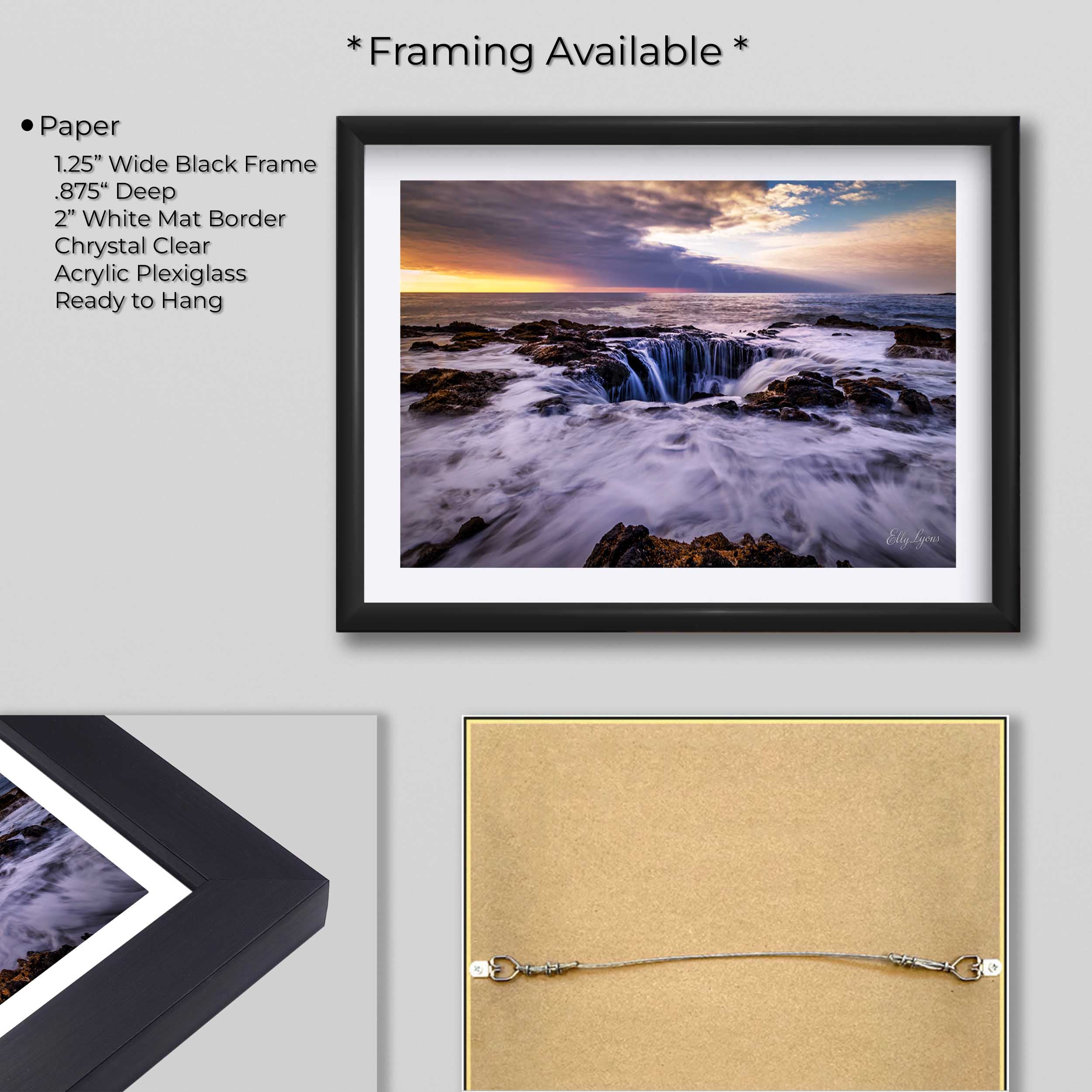 Thor’s Well, Oregon Coast Sunset Print - "The Depths Are Yours"