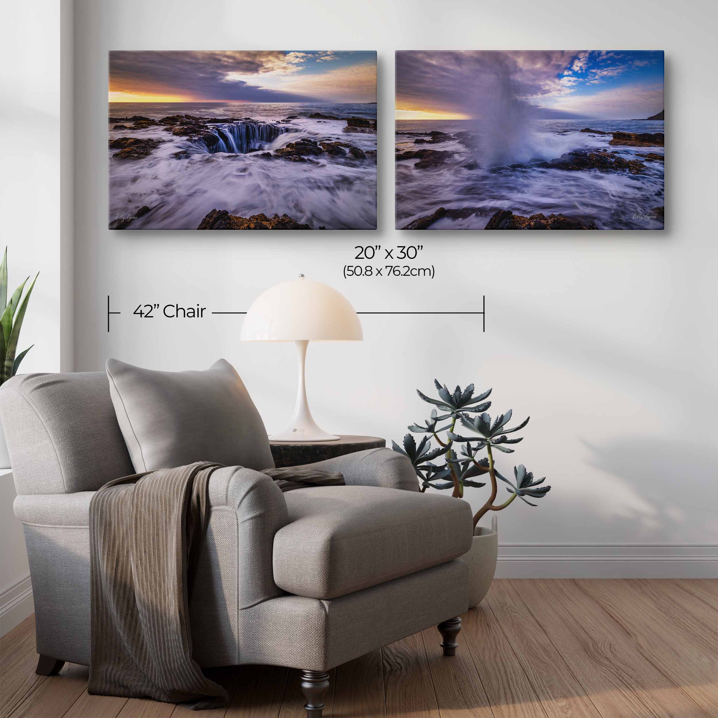 Thor’s Well Oregon Coast Print Set - Sunset Seascape Photography