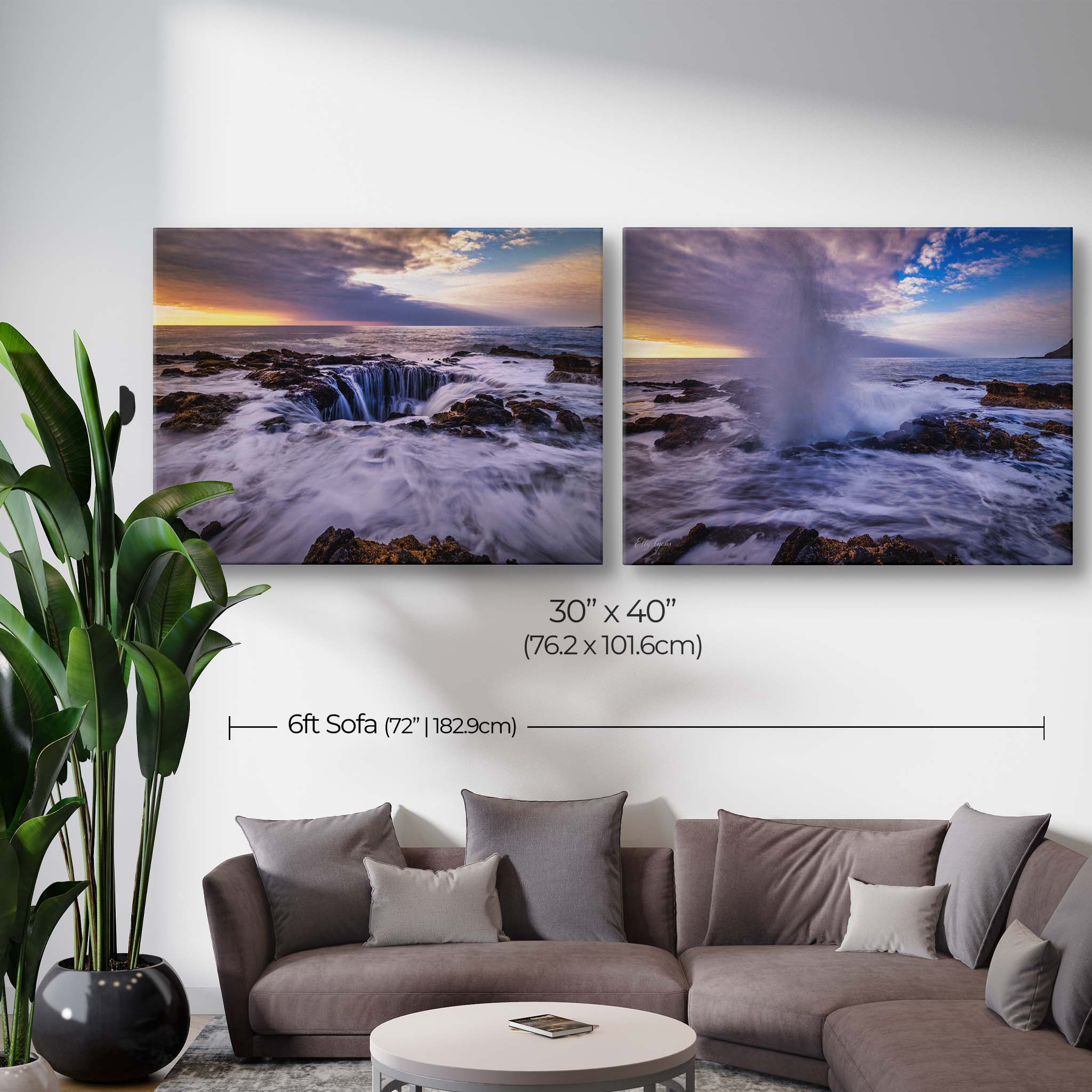 Thor’s Well Oregon Coast Print Set - Sunset Seascape Photography