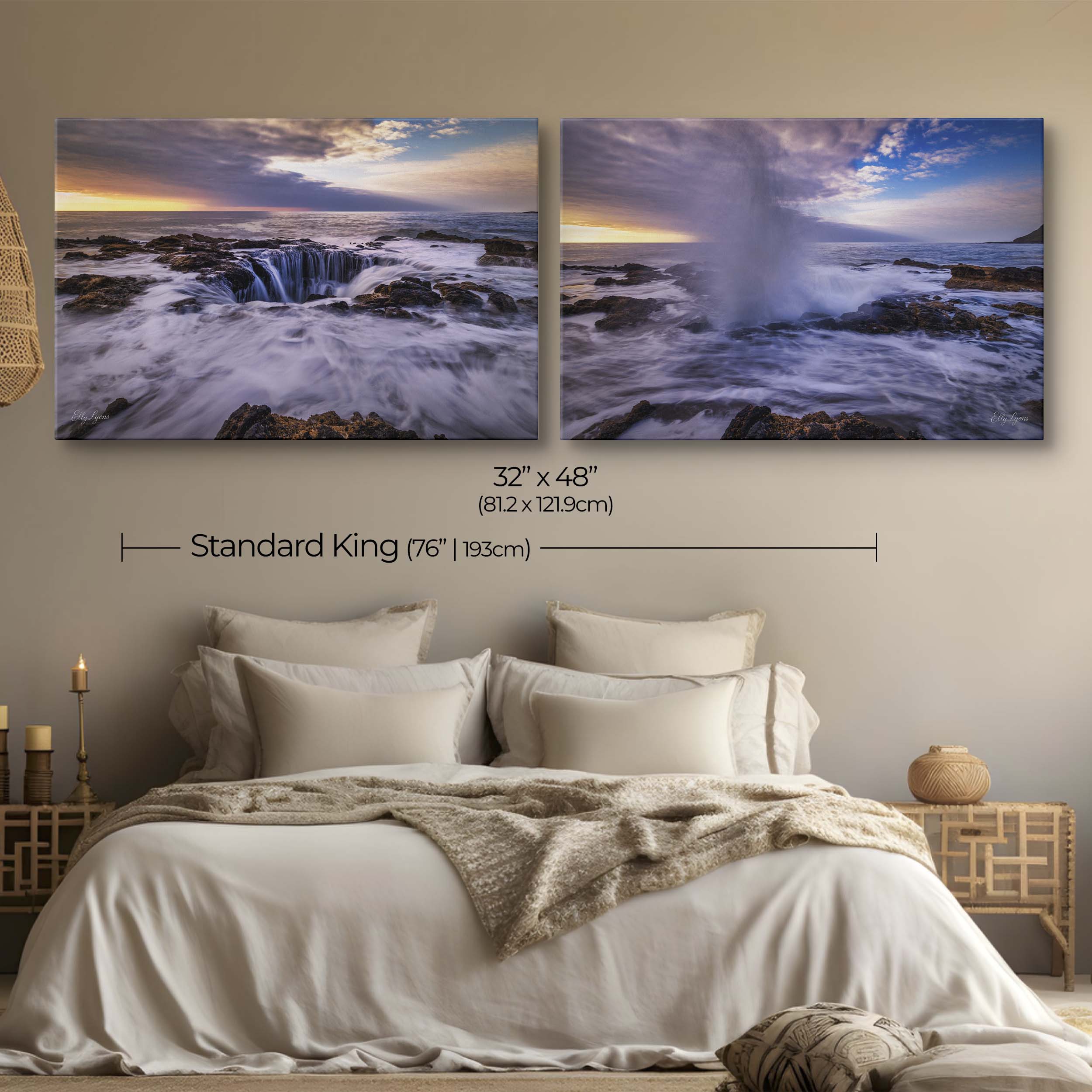 Thor’s Well Oregon Coast Print Set - Sunset Seascape Photography