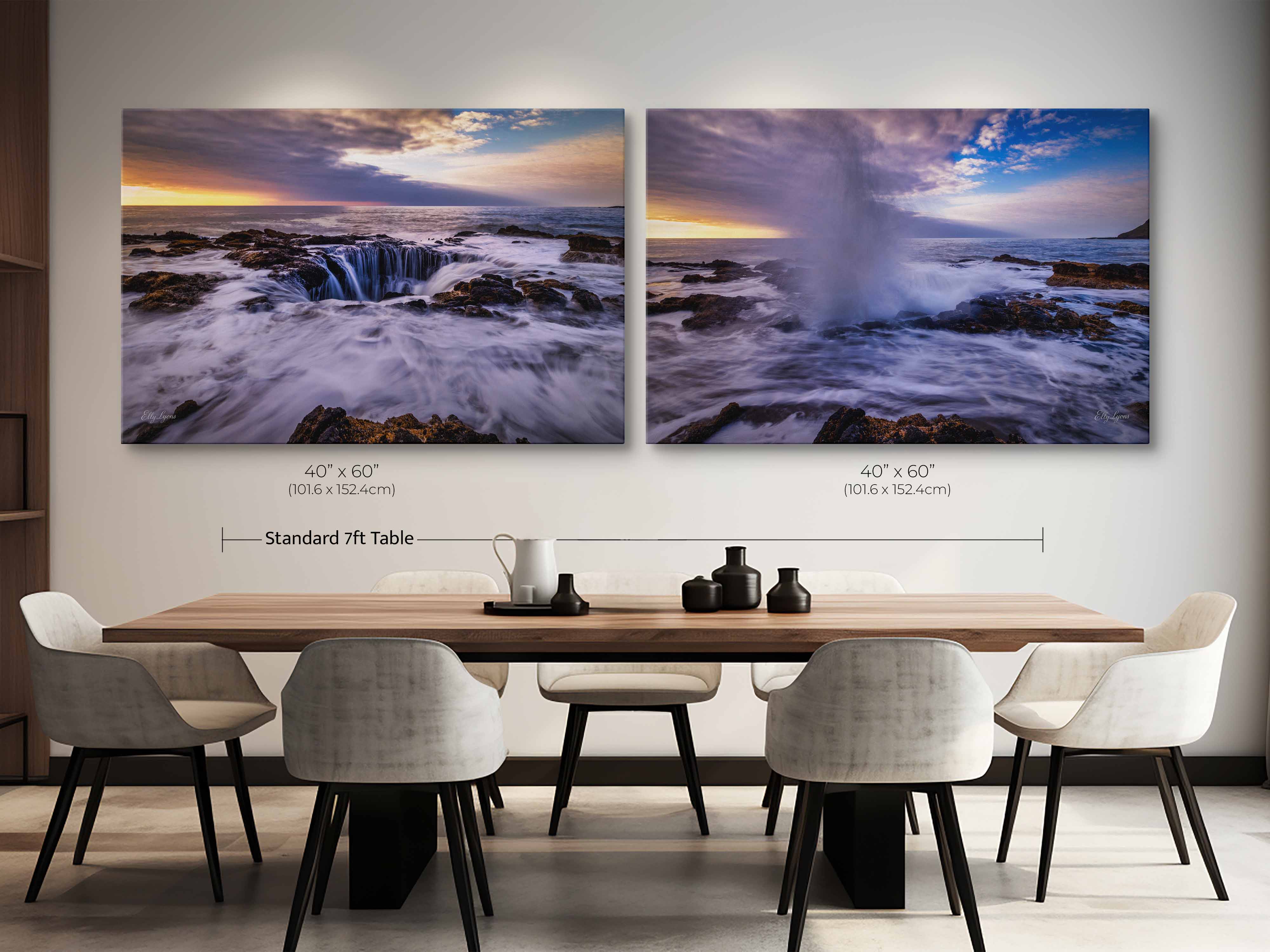 Thor’s Well Oregon Coast Print Set - Sunset Seascape Photography