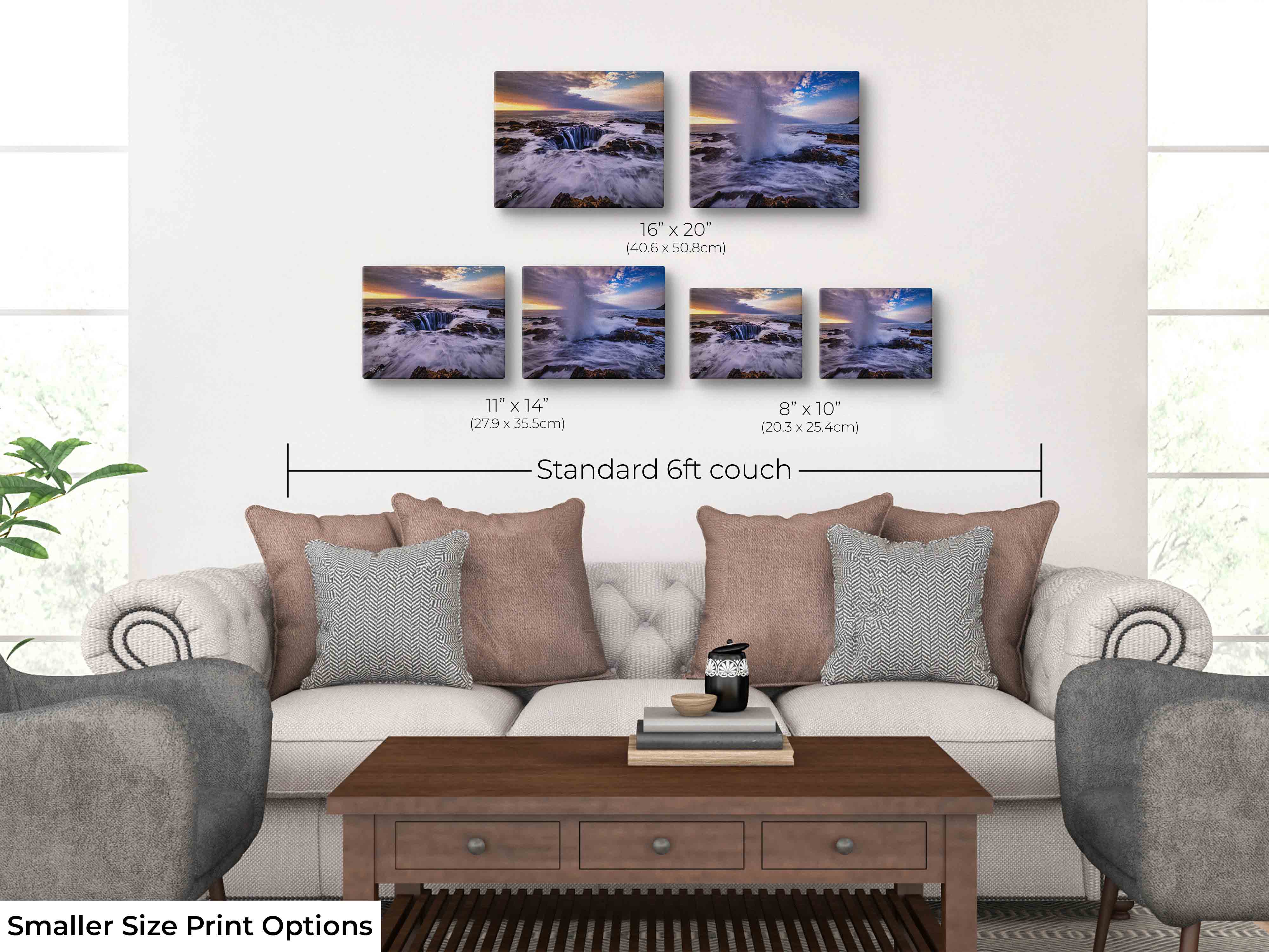 Thor’s Well Oregon Coast Print Set - Sunset Seascape Photography