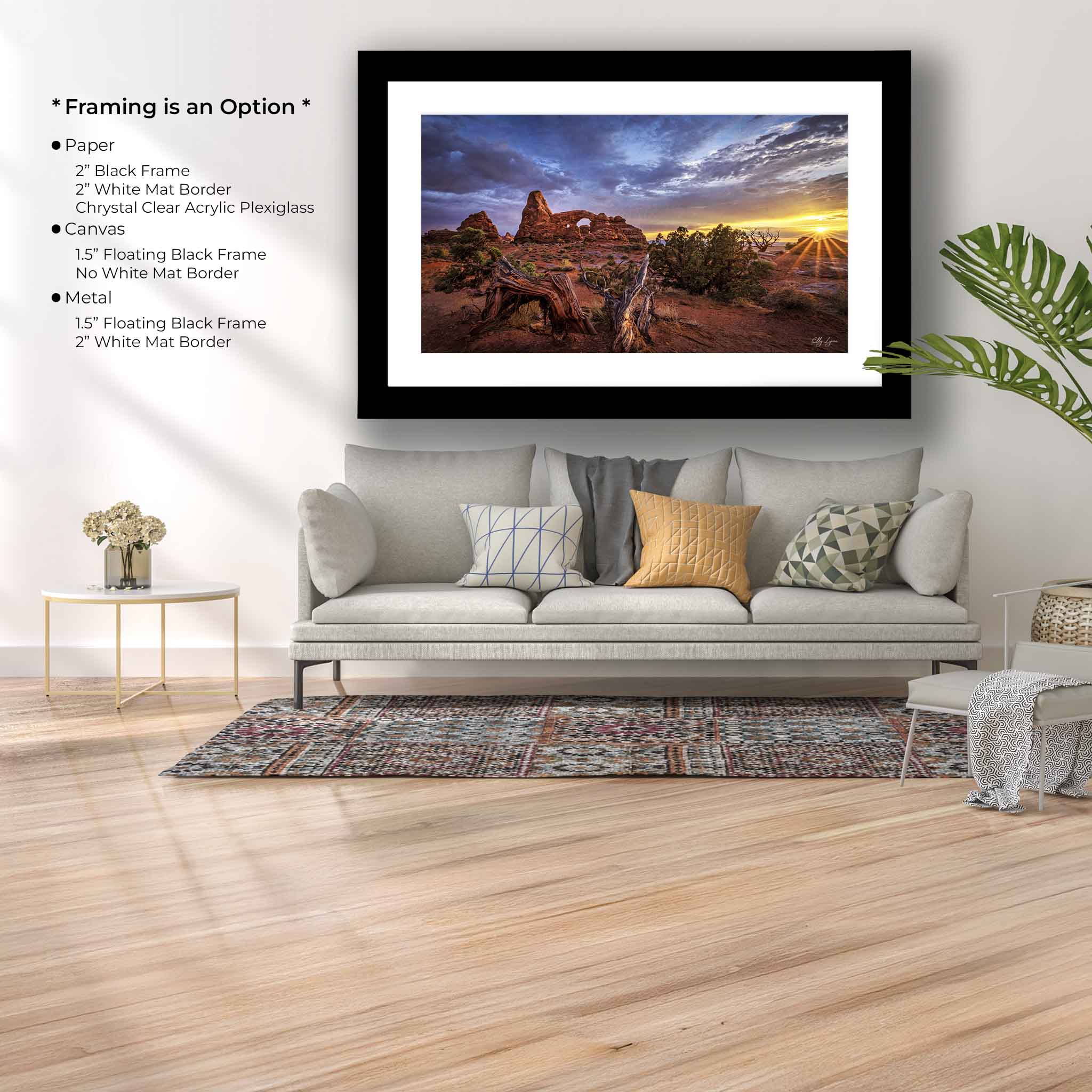 Turret Arch Sunset Print – Arches National Park Fine Art Landscape