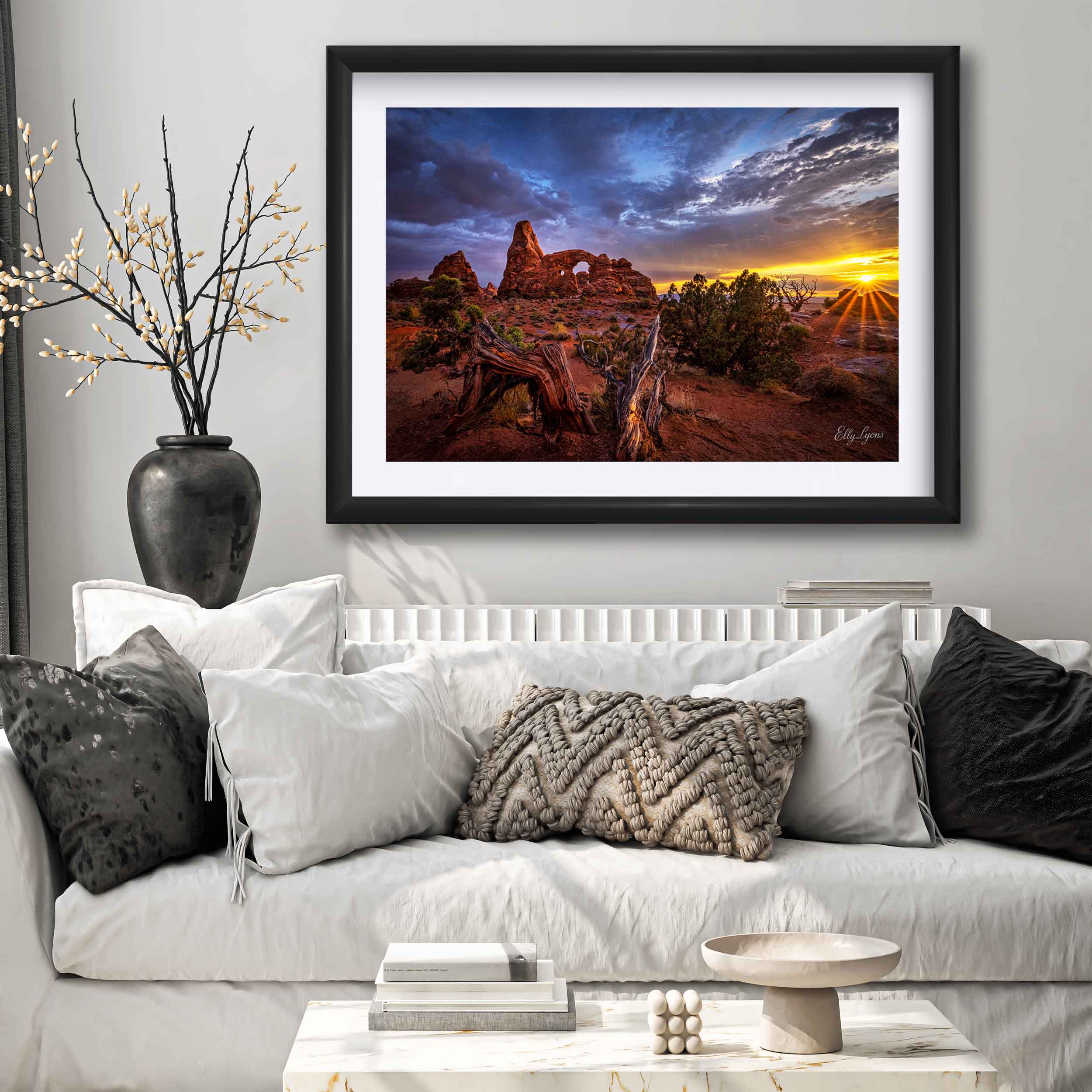 Turret Arch Sunset Print – Arches National Park Wall Decor