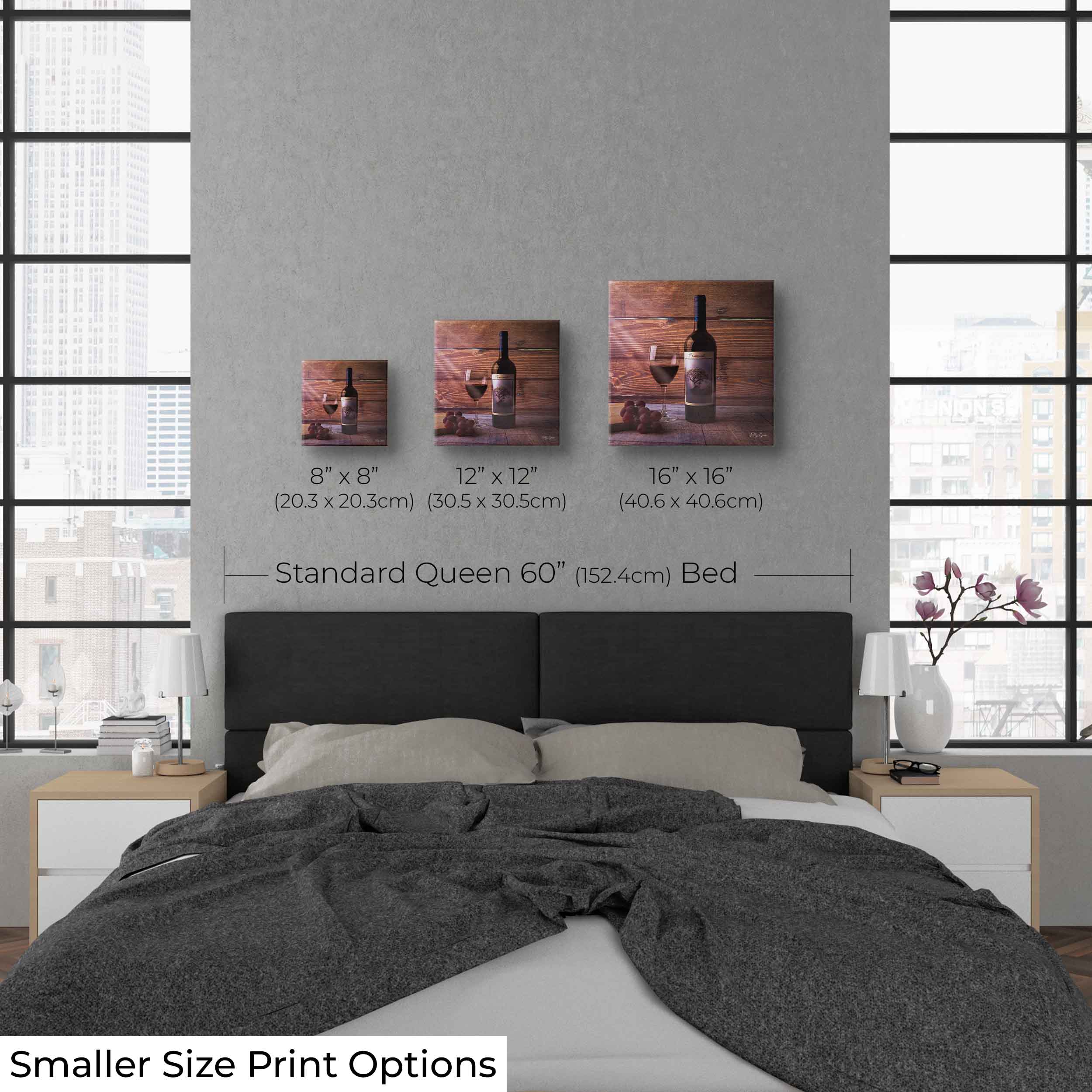 Wine & Grapes Still Life Fine Art Print – Rustic Wine Lover Wall Decor