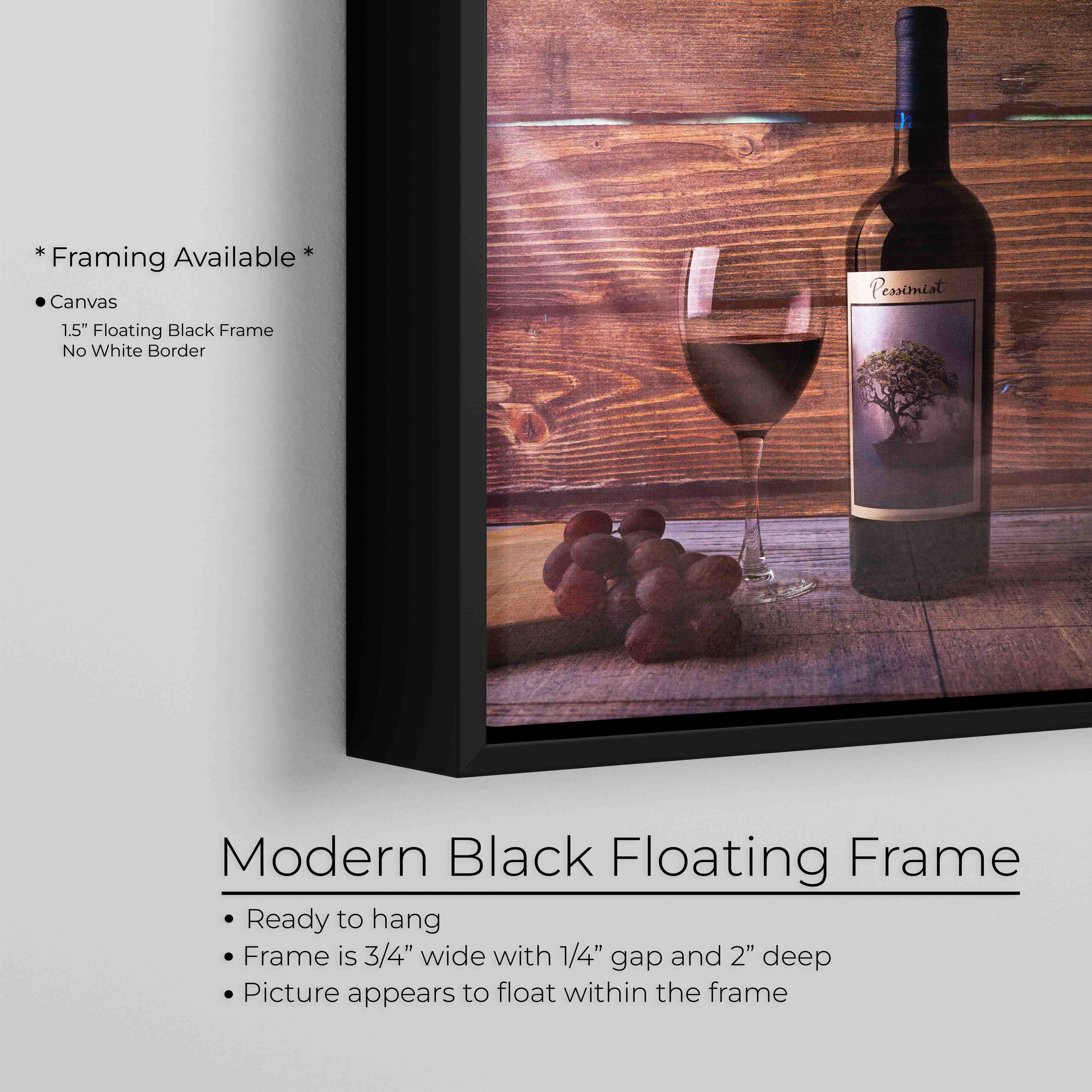 Wine & Grapes Still Life Fine Art Print – Rustic Wine Lover Wall Decor