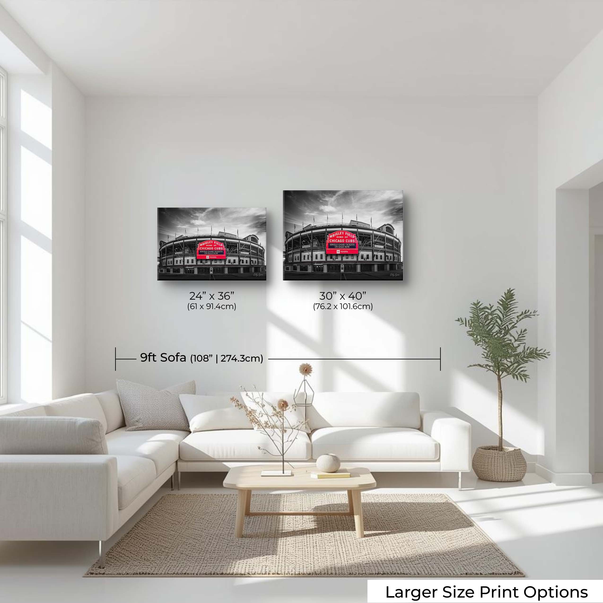 Wrigley Field Print – Vintage Baseball Wall Art | Chicago Cubs Stadium Decor