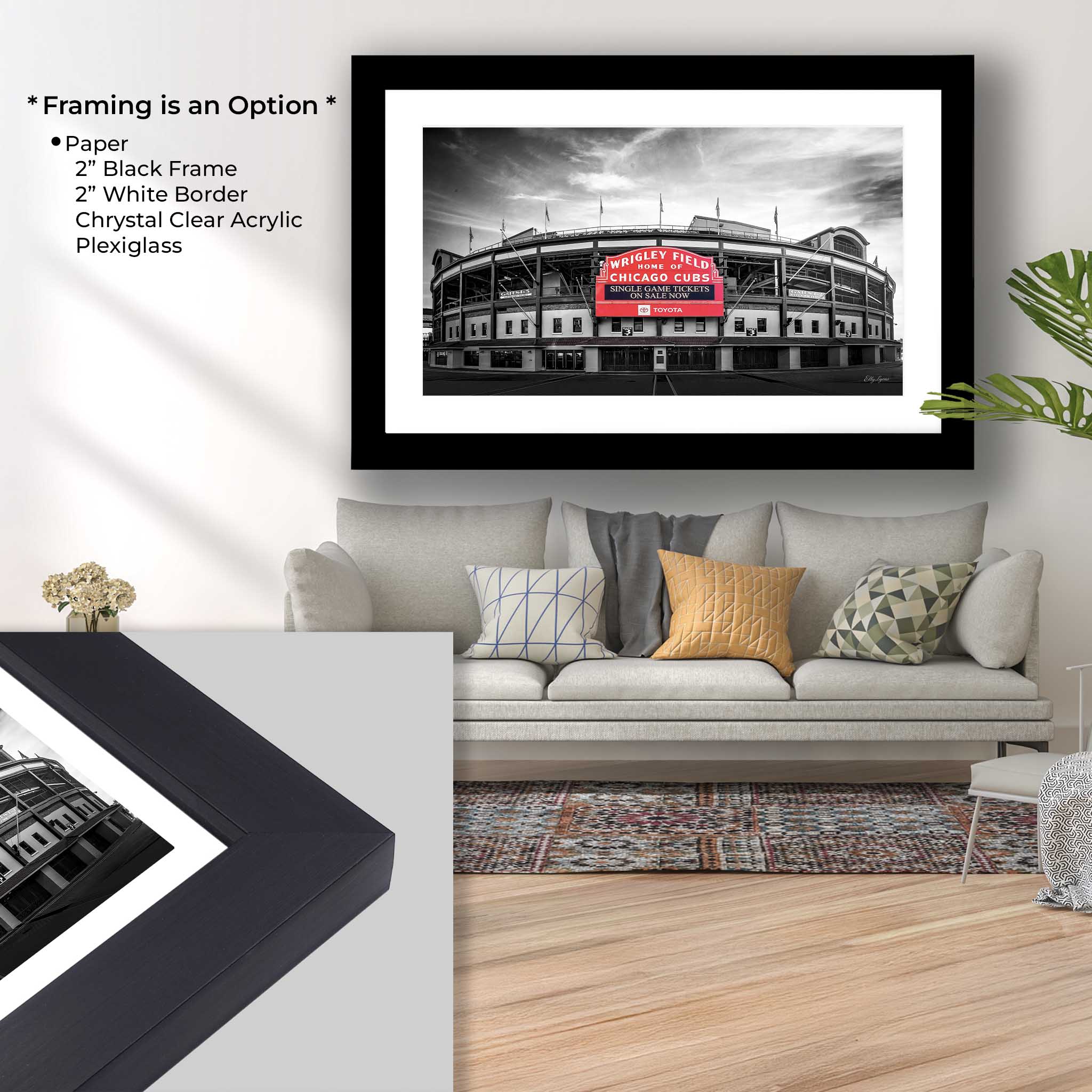 Wrigley Field Print – Vintage Baseball Wall Art | Chicago Cubs Stadium Decor