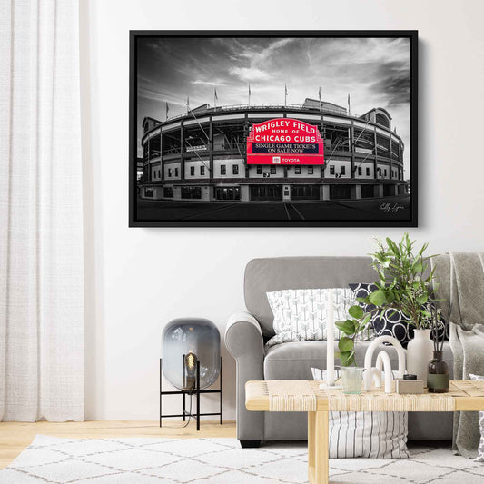 Wrigley Field Print – Vintage Baseball Wall Art | Chicago Cubs Stadium Decor