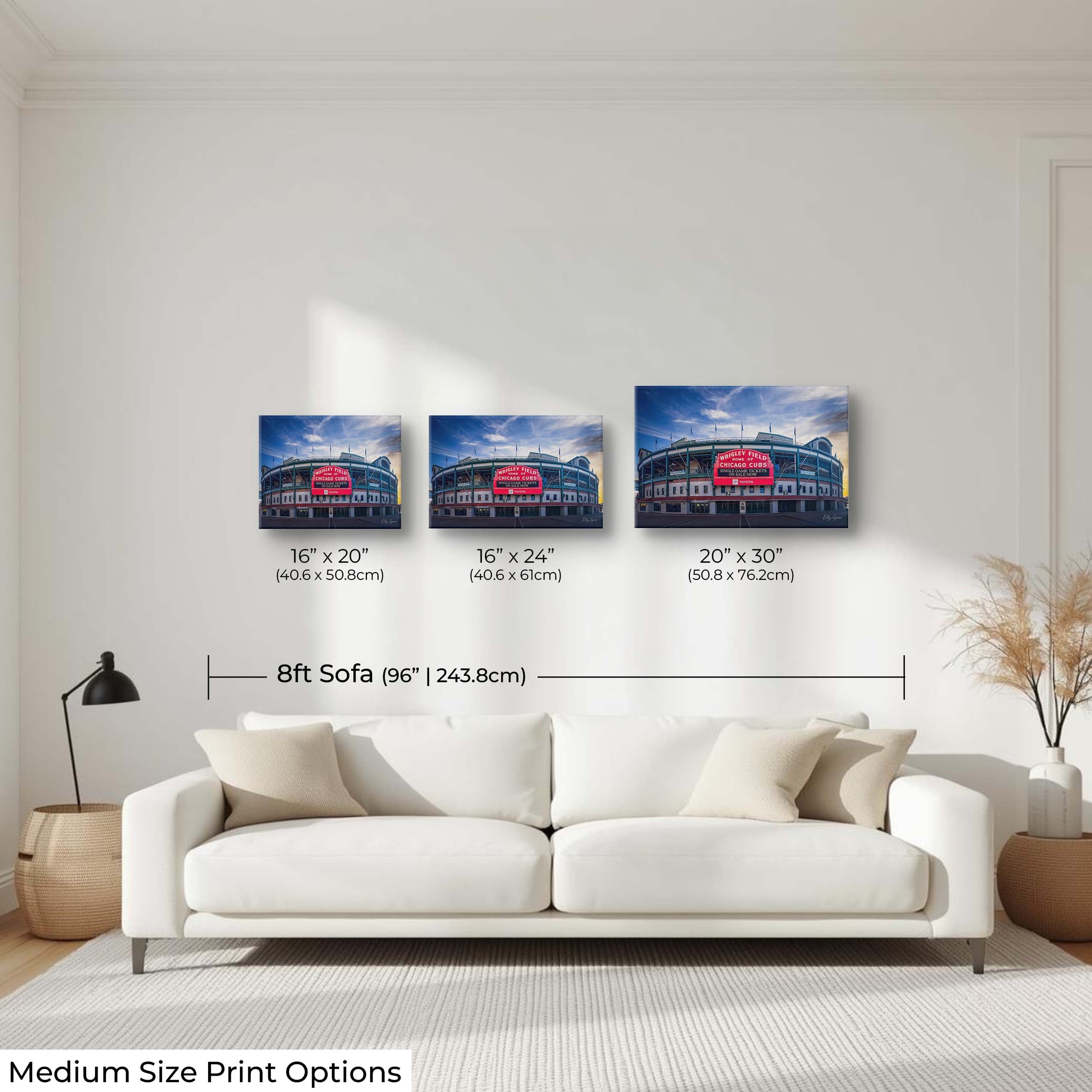 Wrigley Field Wall Art – Chicago Cubs Print | Vintage Baseball Stadium Decor