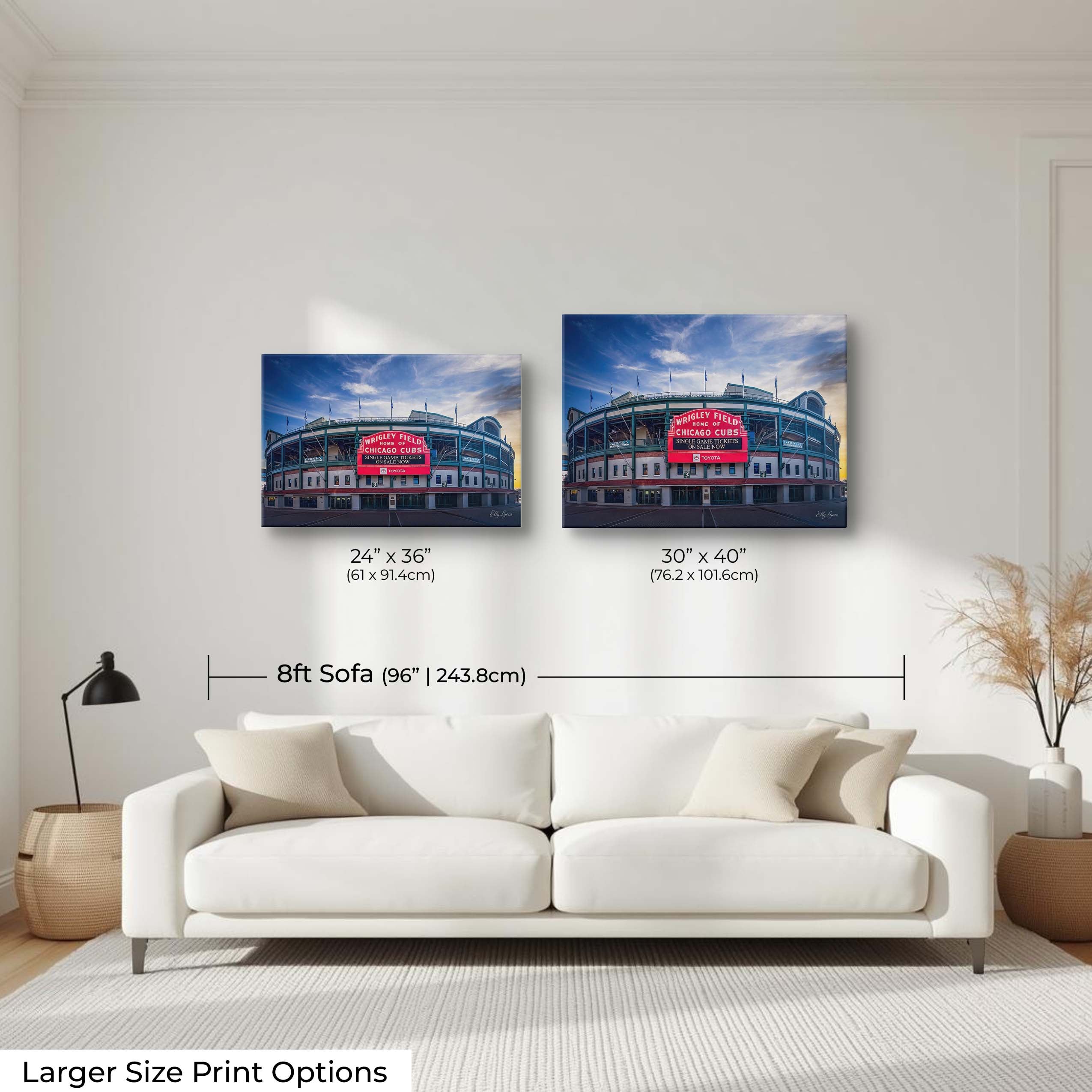 Wrigley Field Wall Art – Chicago Cubs Print | Vintage Baseball Stadium Decor