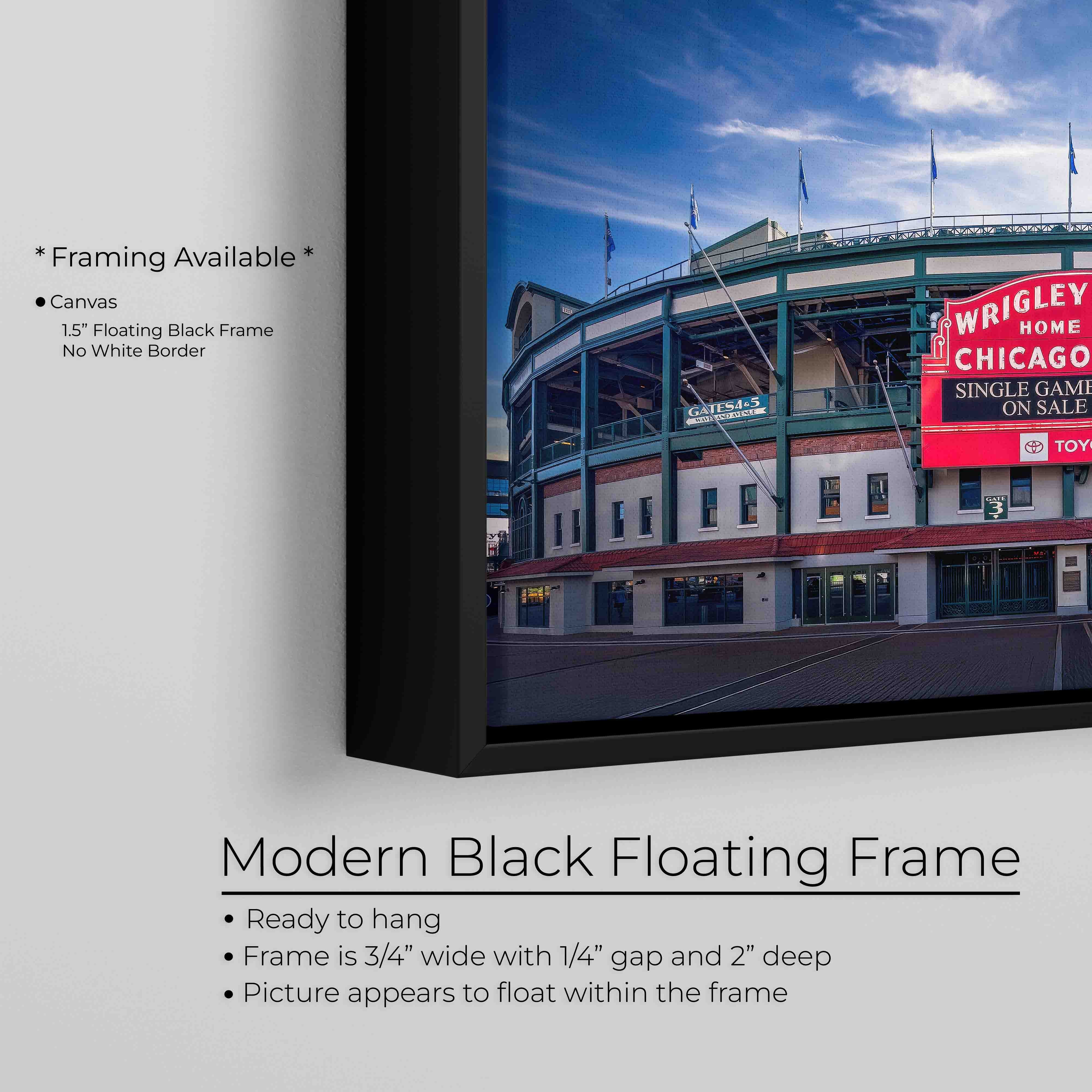 Wrigley Field Wall Art – Chicago Cubs Print | Vintage Baseball Stadium Decor