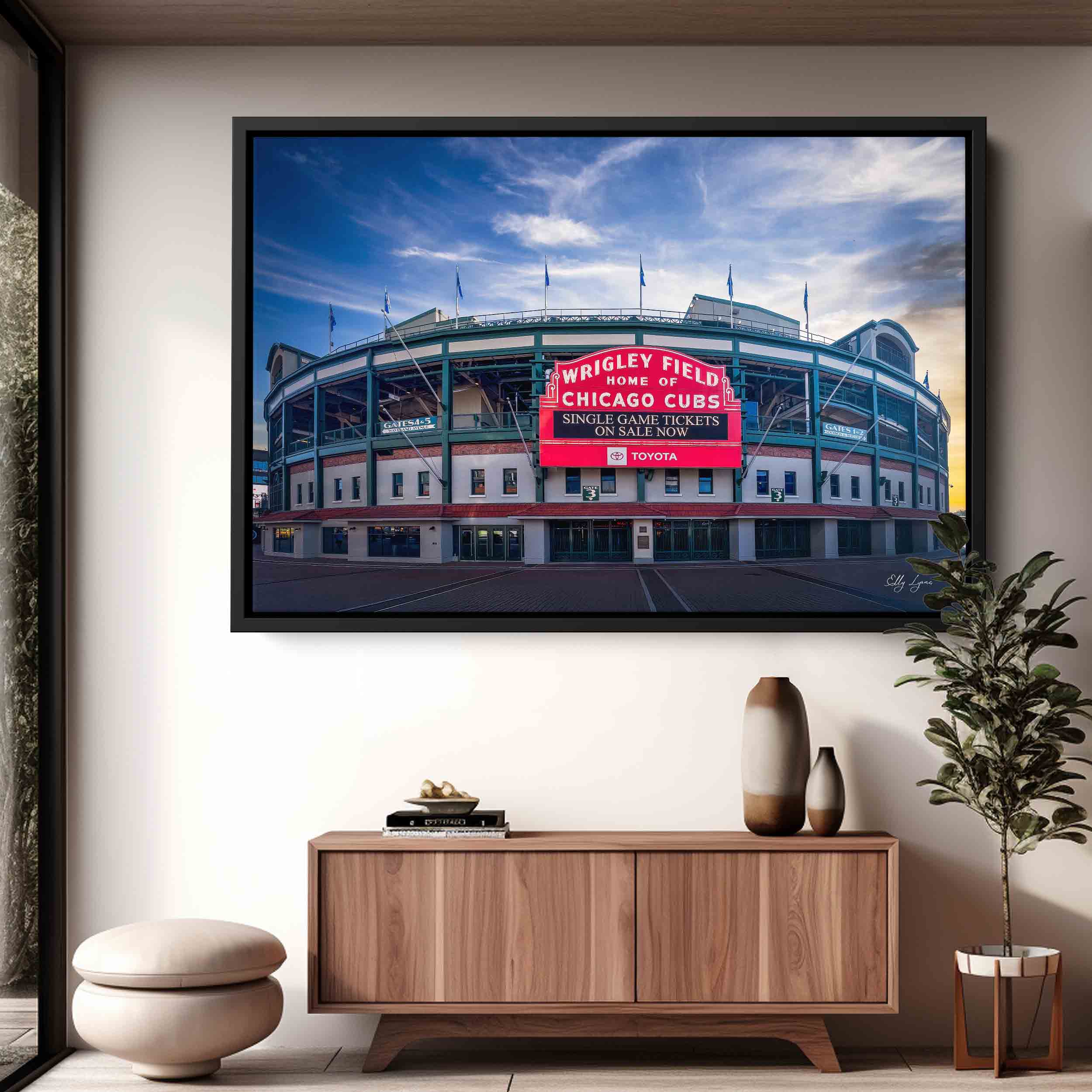 Wrigley Field Wall Art – Chicago Cubs Print | Vintage Baseball Stadium Decor
