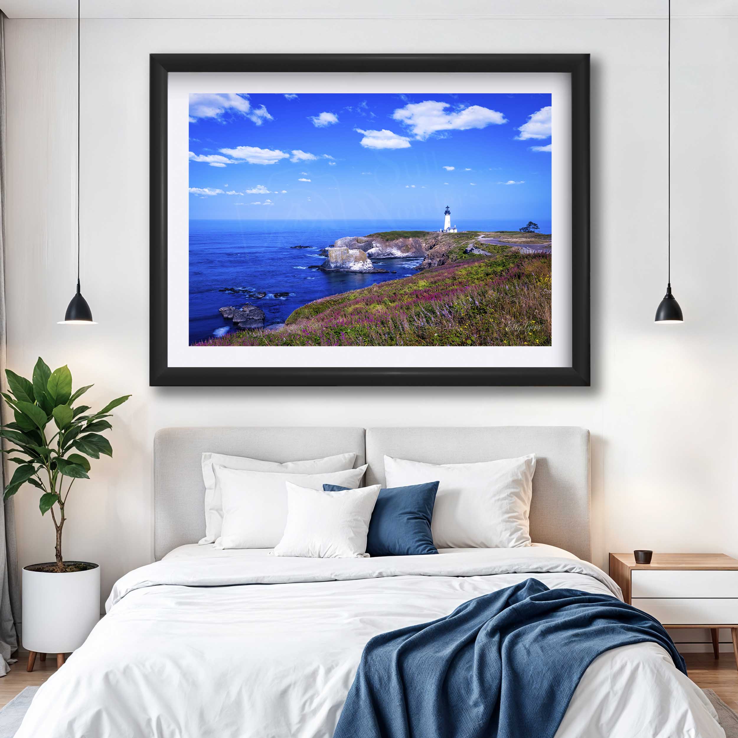 Yaquina Lighthouse Oregon Coast Print - "Faith On The Horizon"
