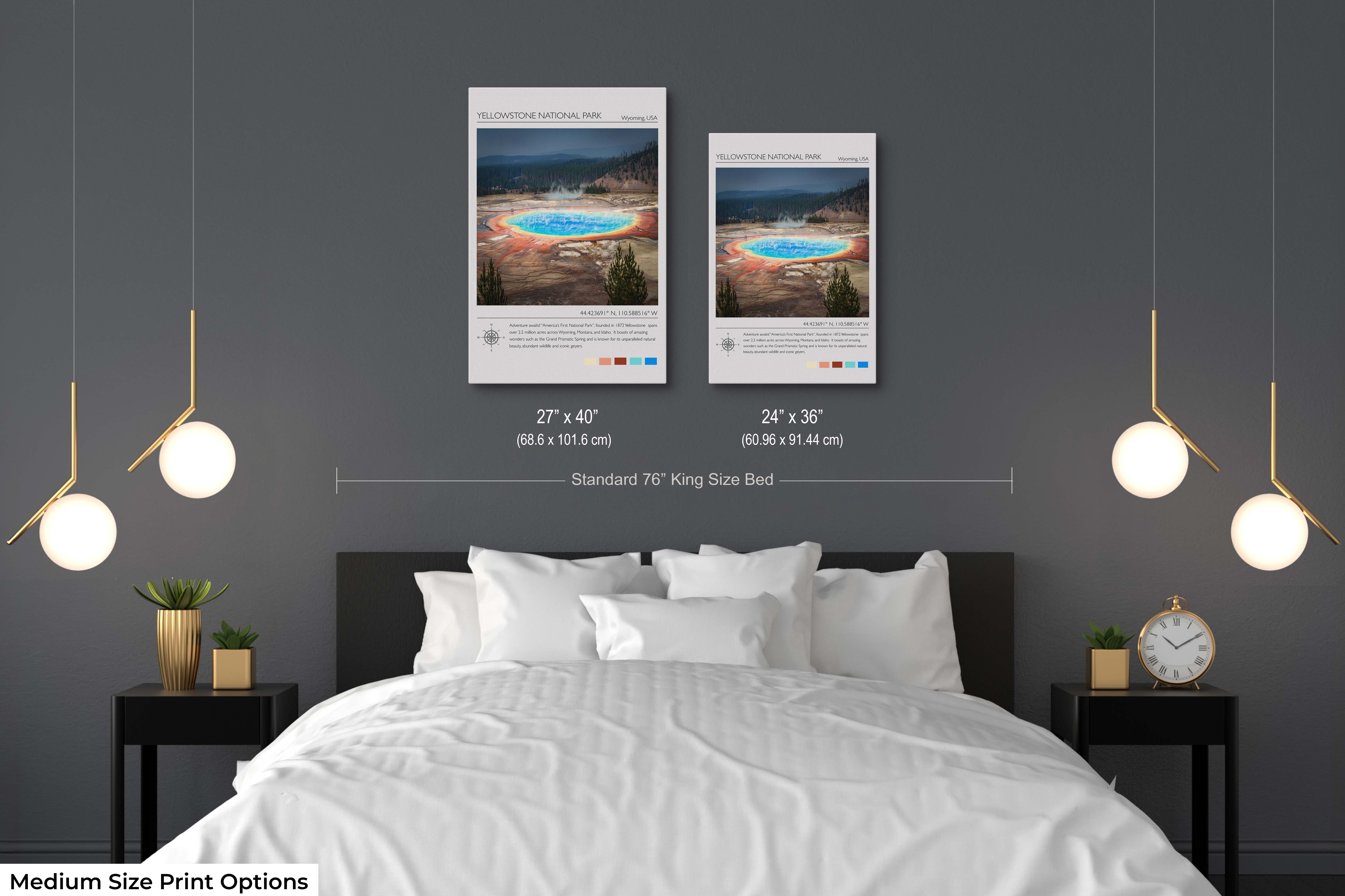 Yellowstone National Park Travel Poster - Grand Prismatic Spring Art