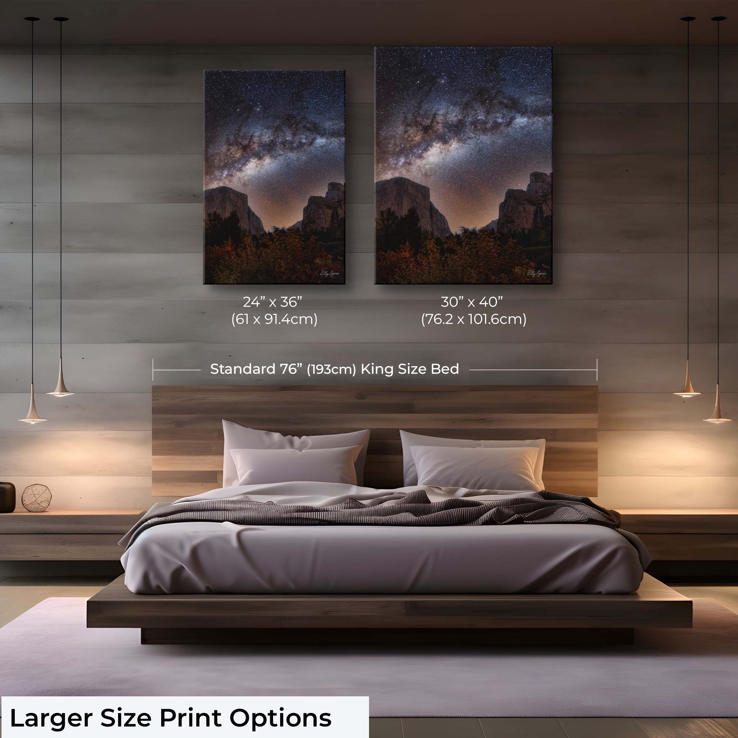 Yosemite Night Sky Print – Milky Way Art With El Capitan Photo | Fine Art Nature