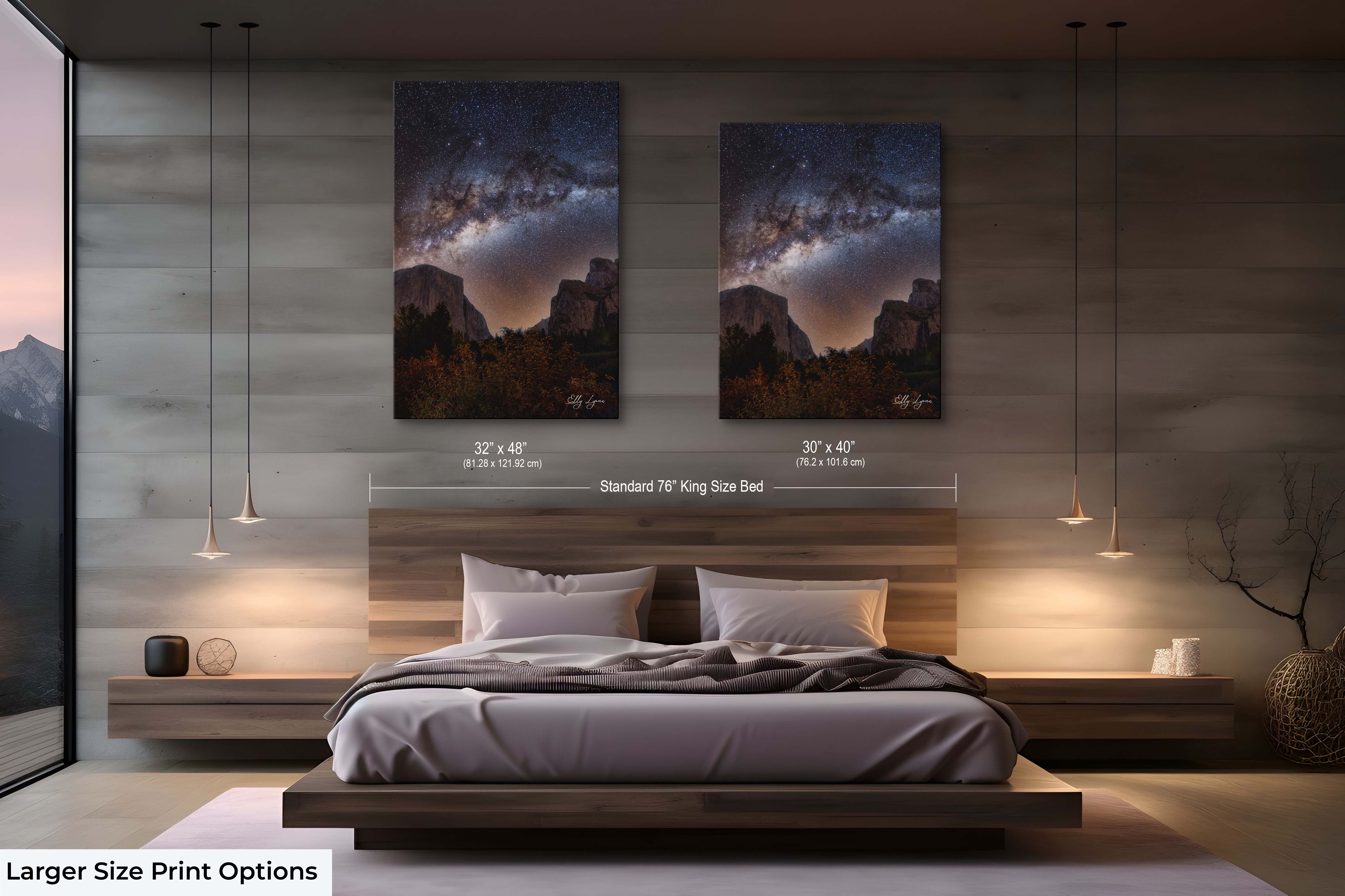 Yosemite Night Sky Print – Milky Way Art With El Capitan Photo | Fine Art Nature