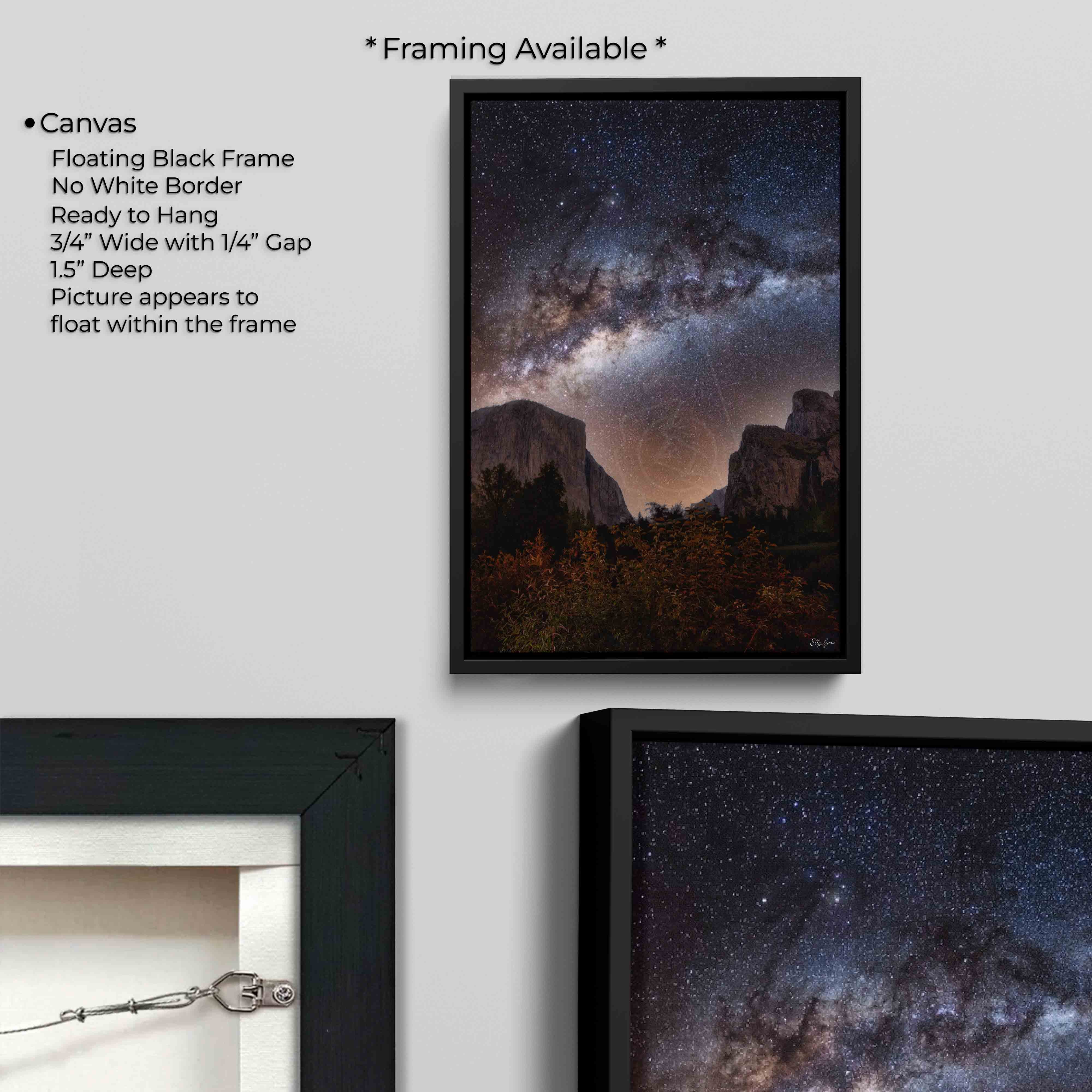 Yosemite Night Sky Print – El Capitan Milky Way Wall Decor