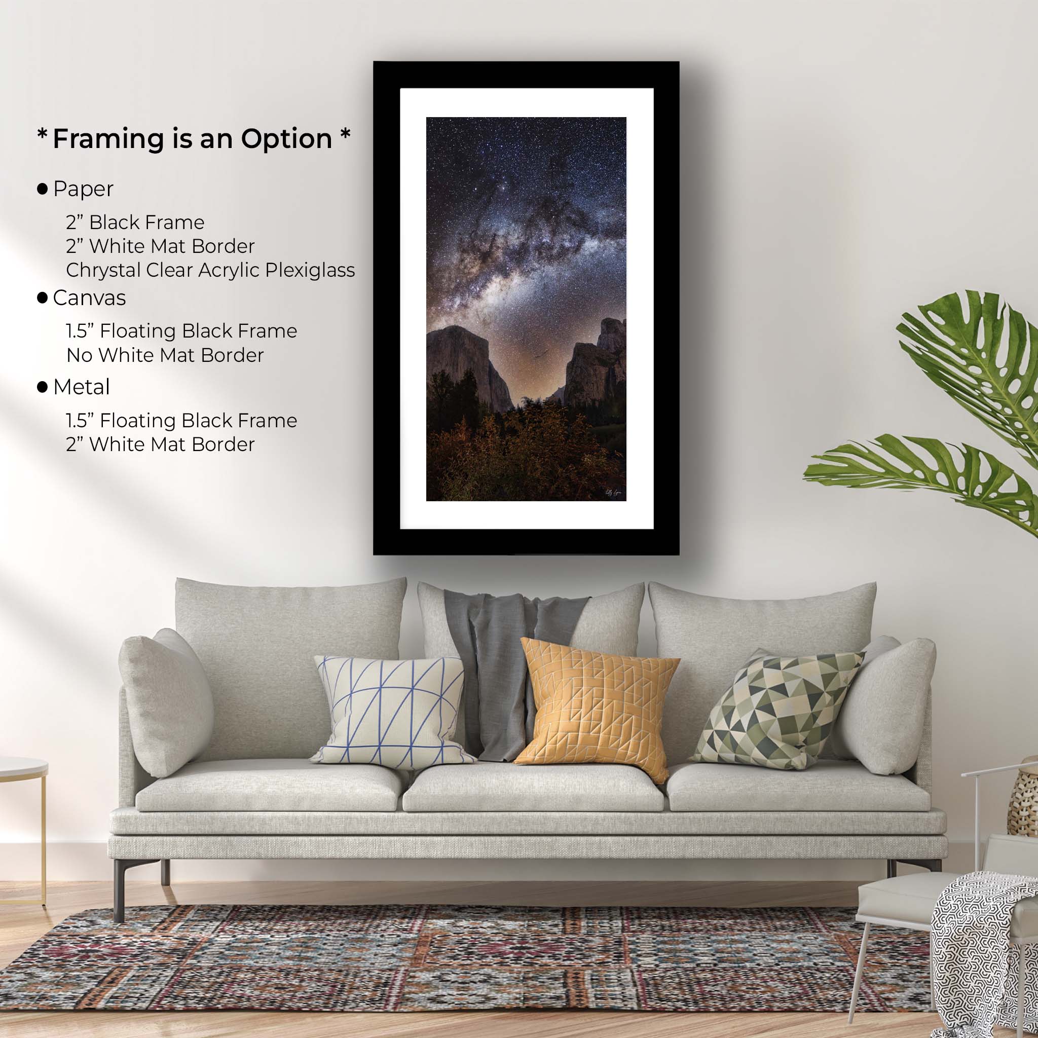 Yosemite Night Sky Print – Milky Way Art With El Capitan Photo | Fine Art Nature