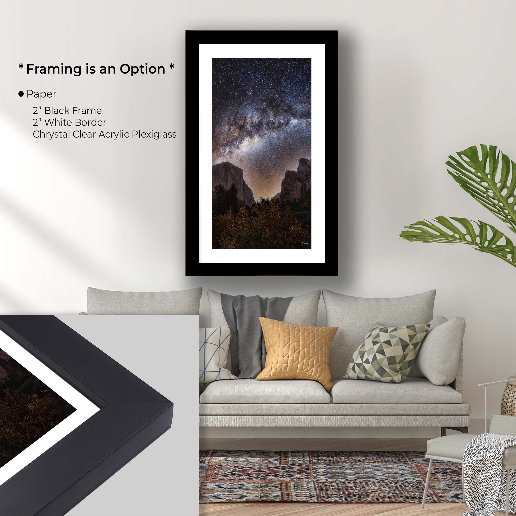 Yosemite Night Sky Print – Milky Way Art With El Capitan Photo | Fine Art Nature