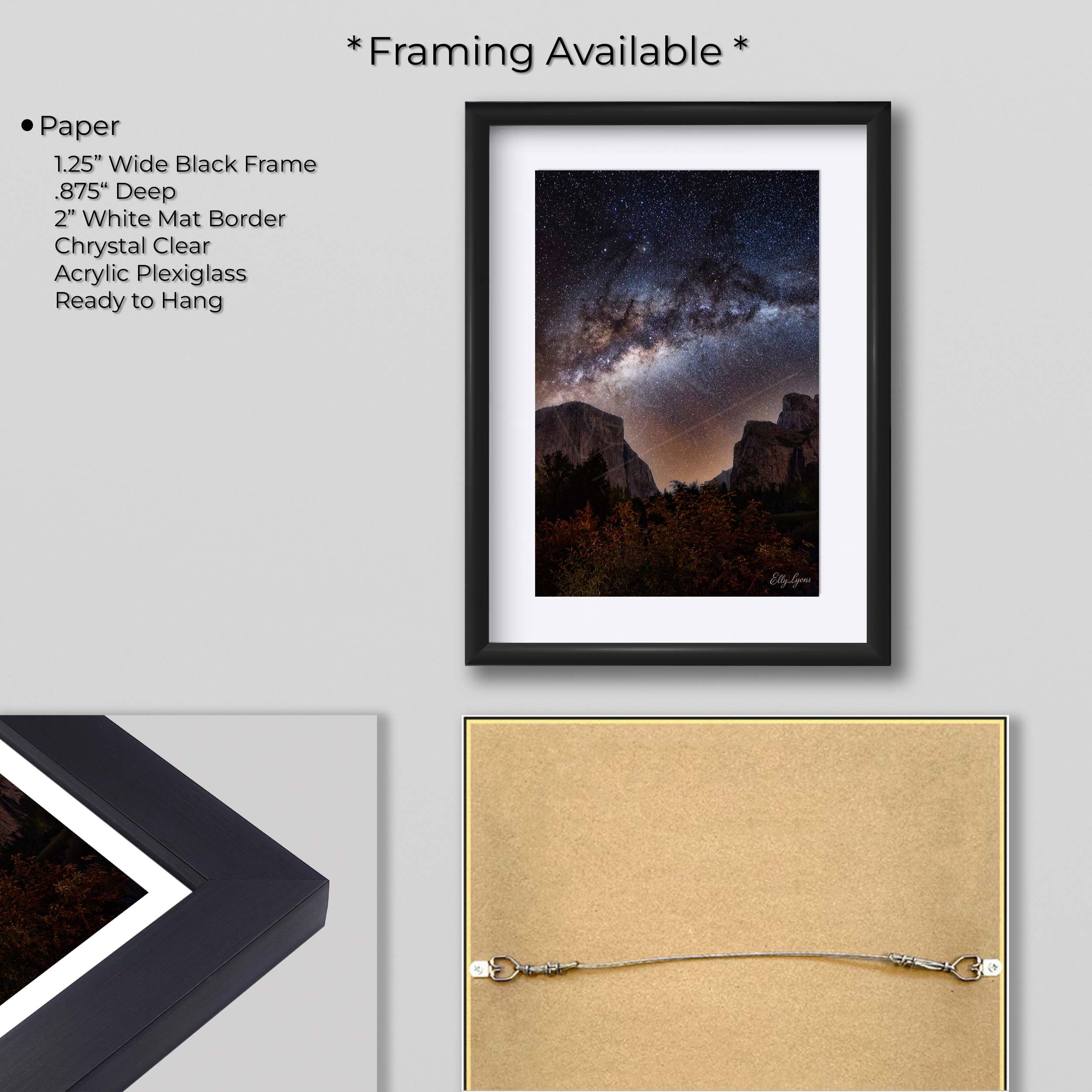 Yosemite Night Sky Print – El Capitan Milky Way Wall Decor