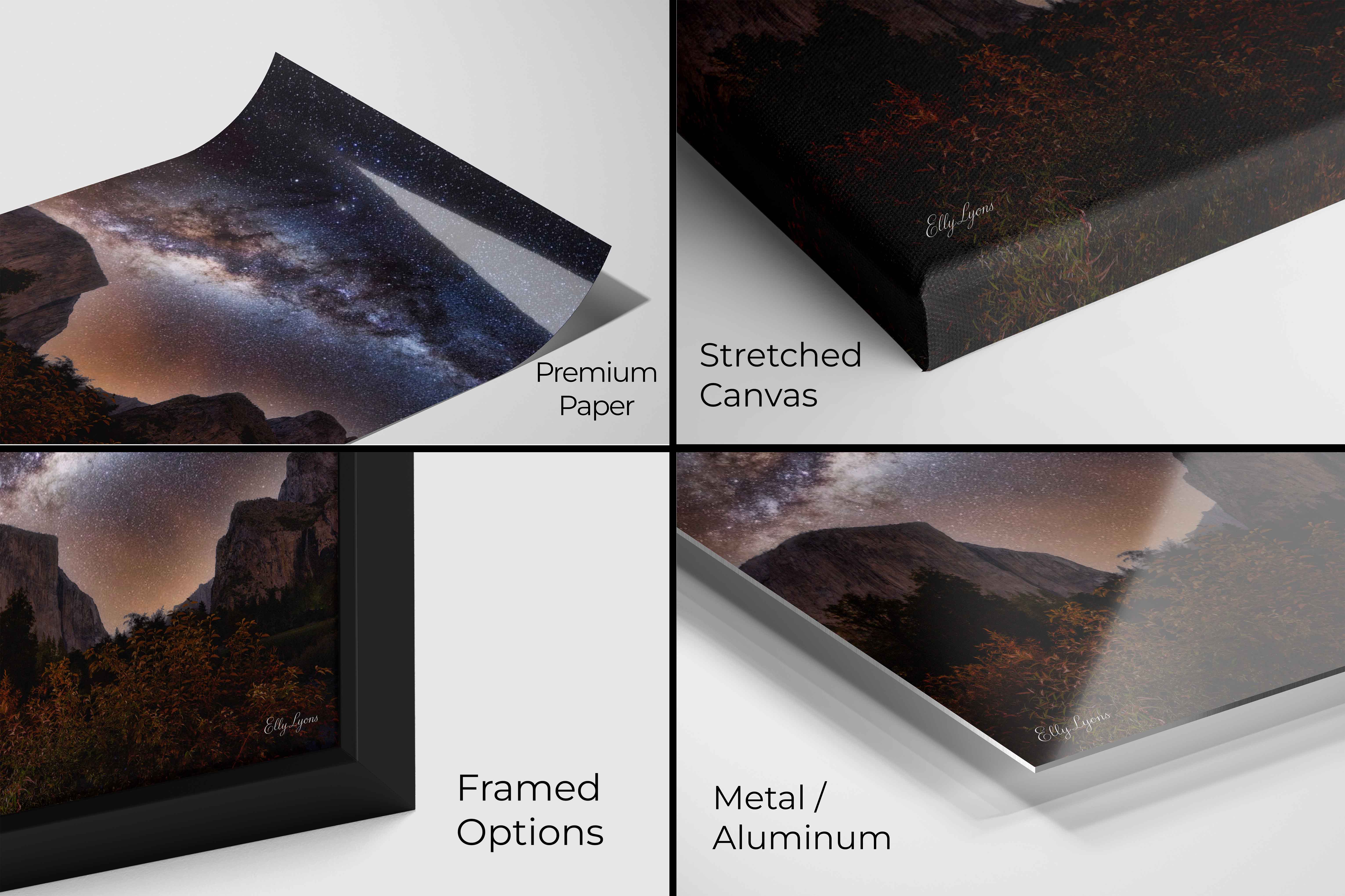 Yosemite Night Sky Print – Milky Way Art With El Capitan Photo | Fine Art Nature