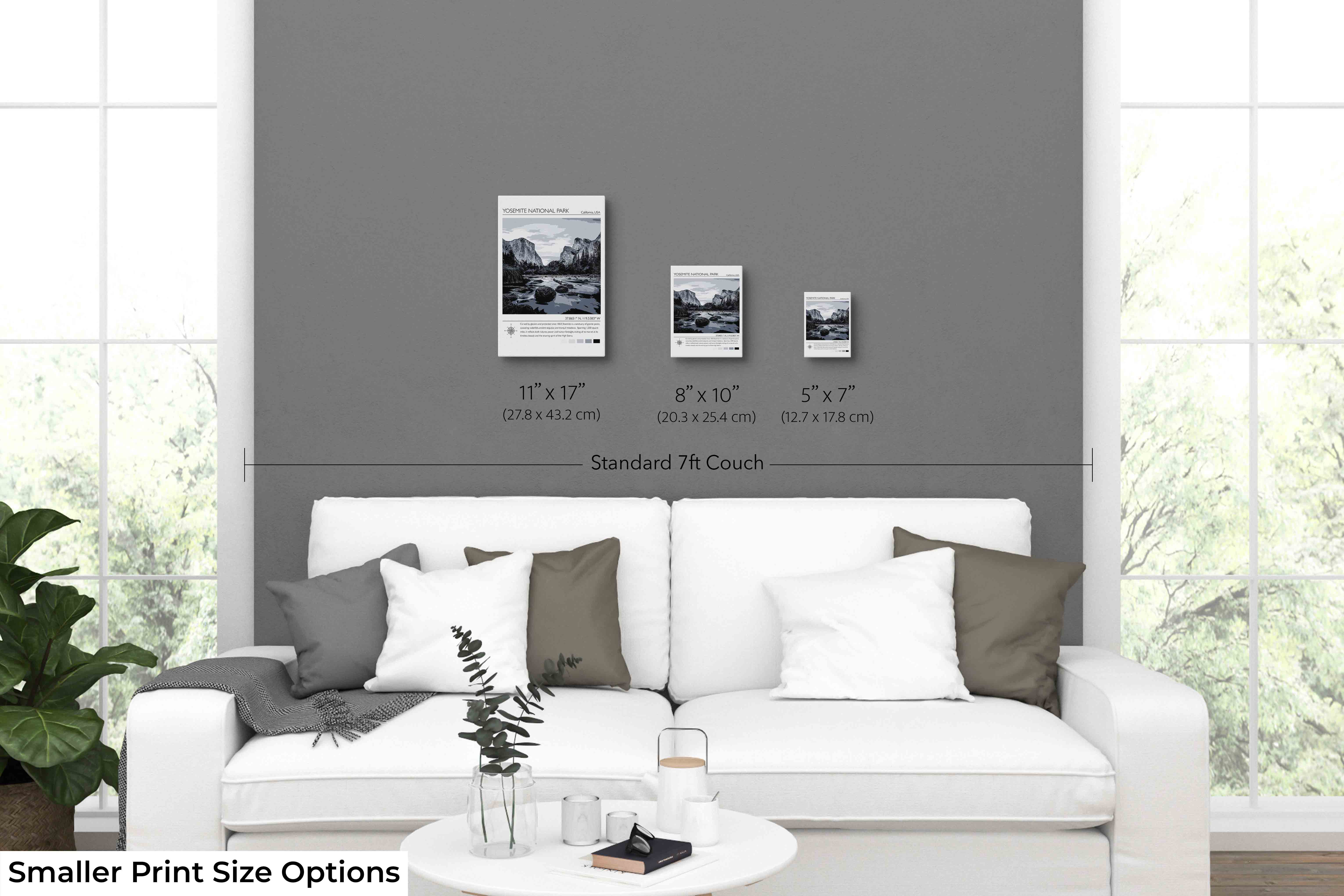 Yosemite National Park Poster - Black White El Capitan Valley Print