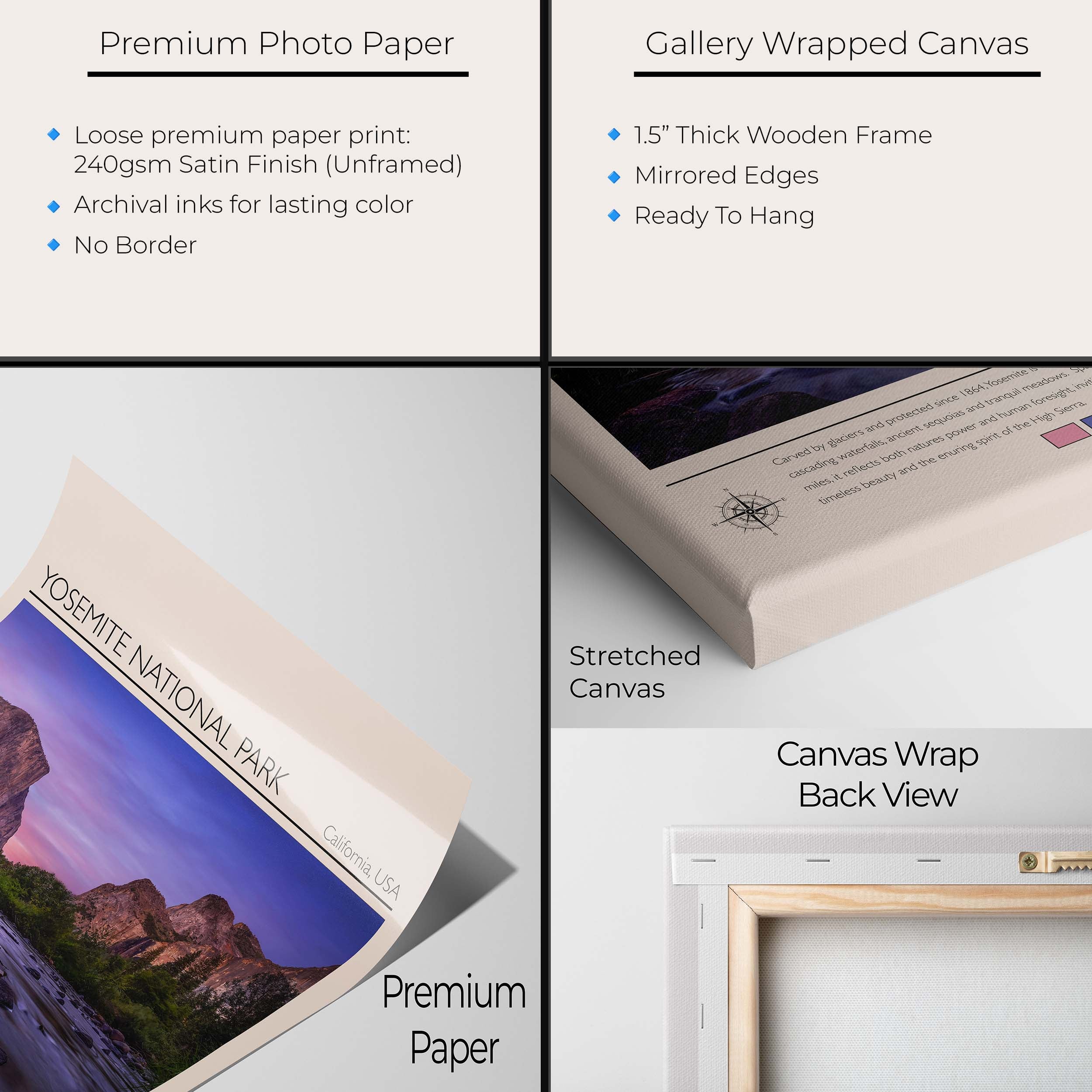 Yosemite National Park Poster - El Capitan Merced River Travel Art