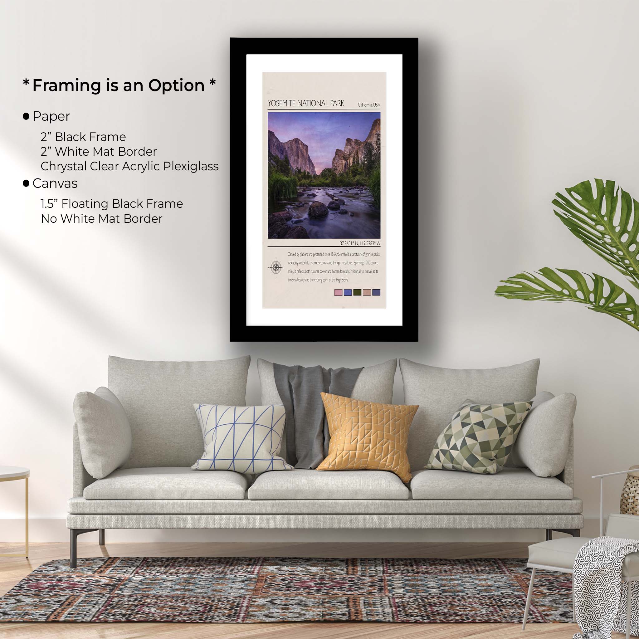 Yosemite National Park Poster - El Capitan Merced River Travel Art