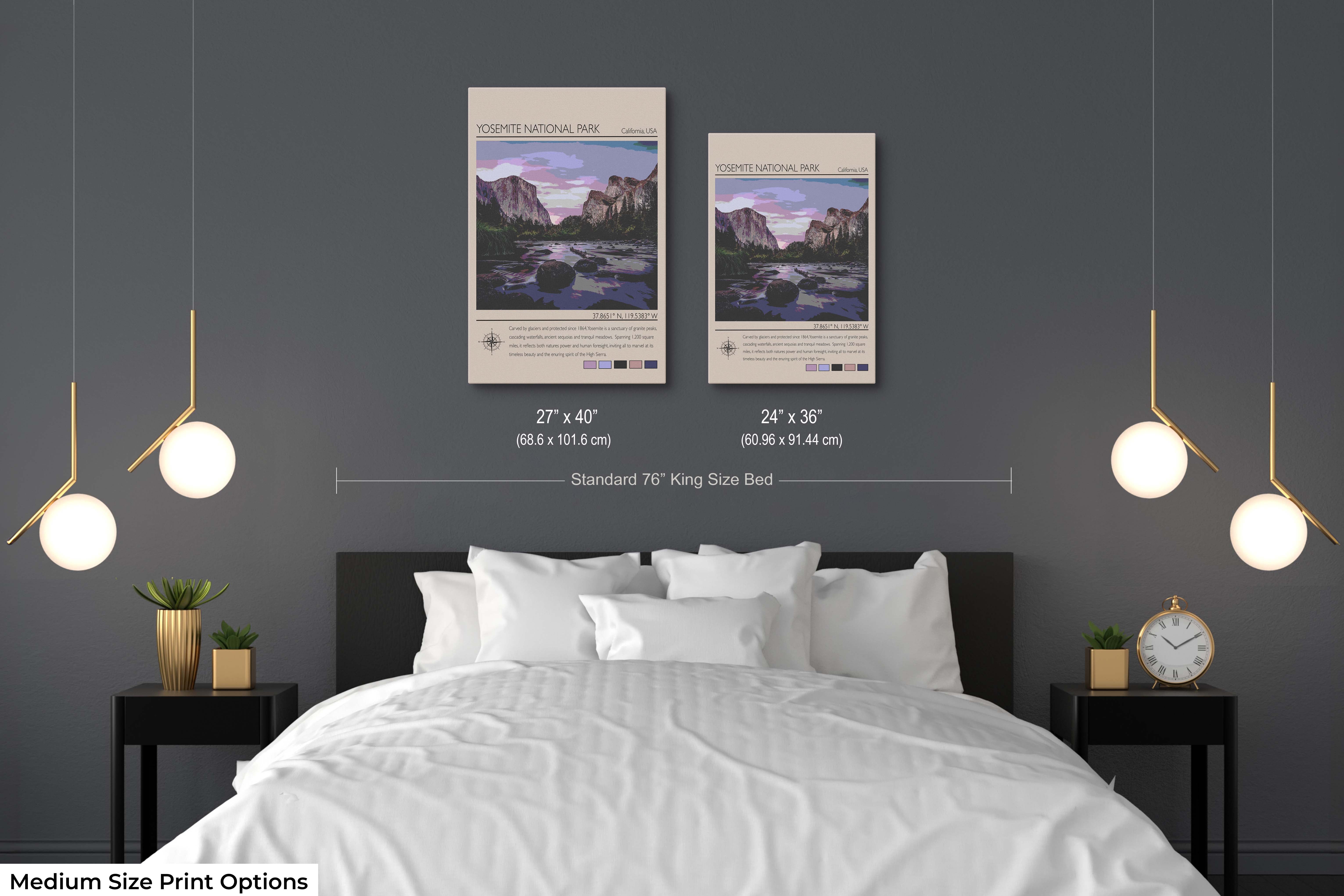 Yosemite National Park Poster - Illustrated El Capitan Travel Wall Art