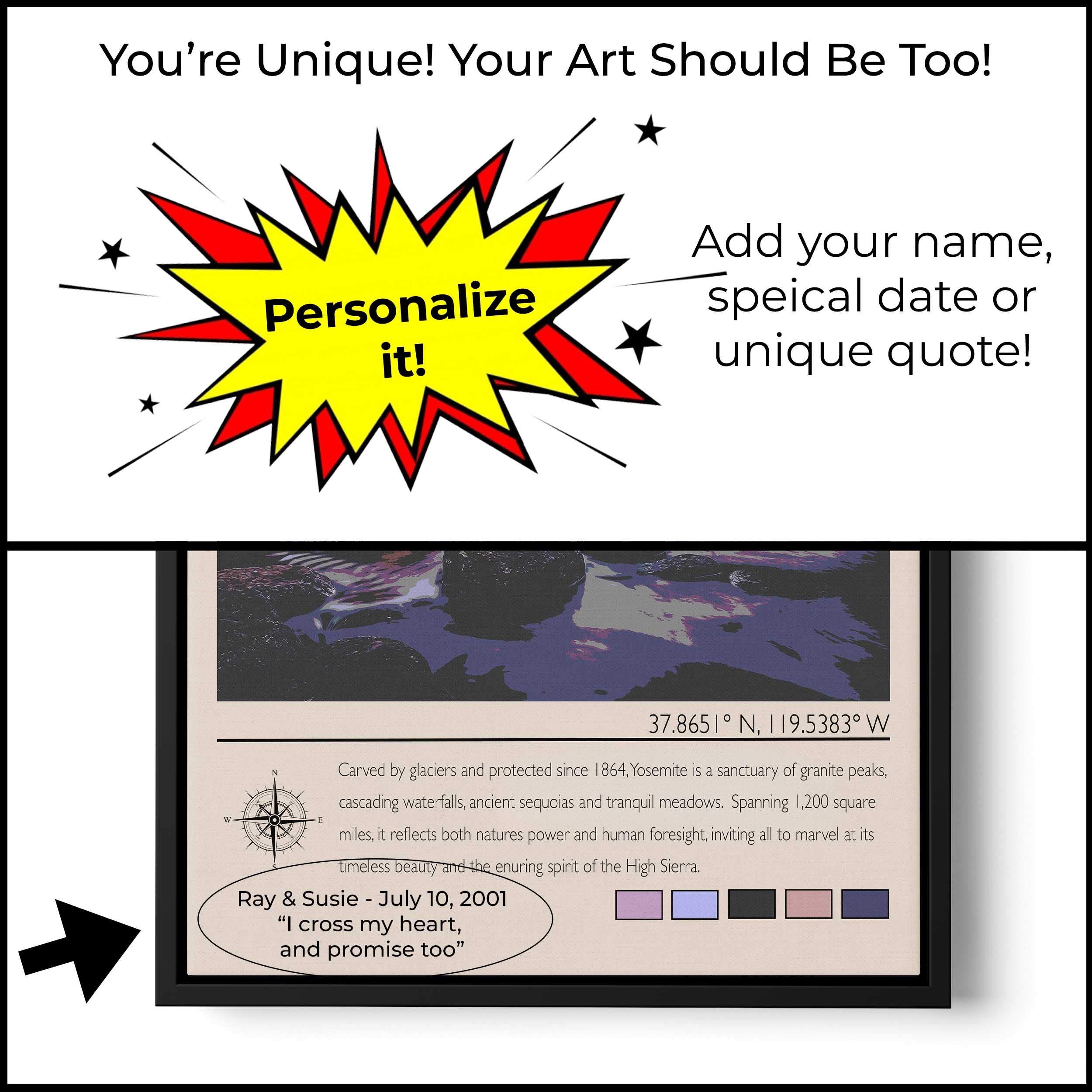 Yosemite National Park Poster - Illustrated El Capitan Travel Wall Art