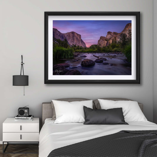 Yosemite Valley Merced River Sunset Print - “Still Waters, Eternal Walls"