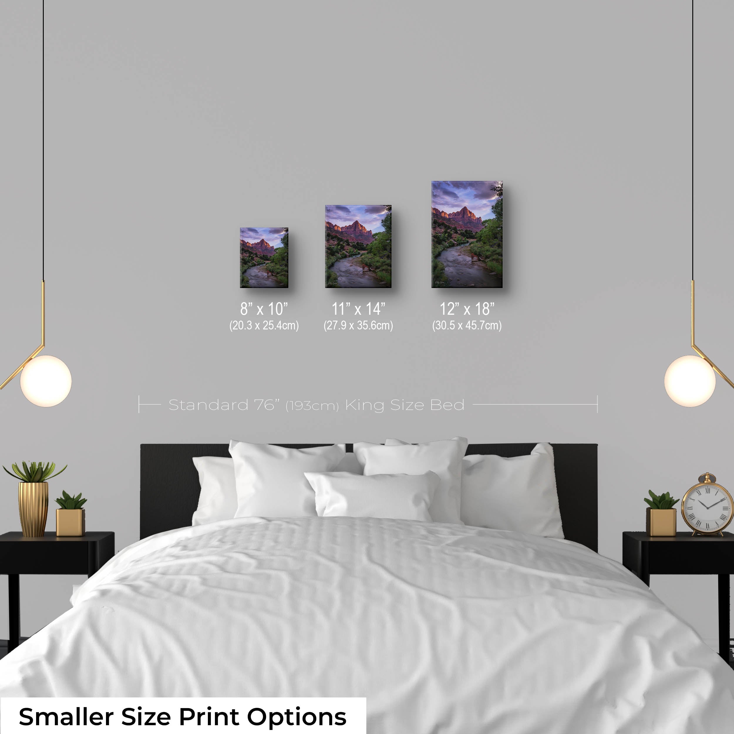 Zion National Park Art Print – Majestic Mountain River Landscape