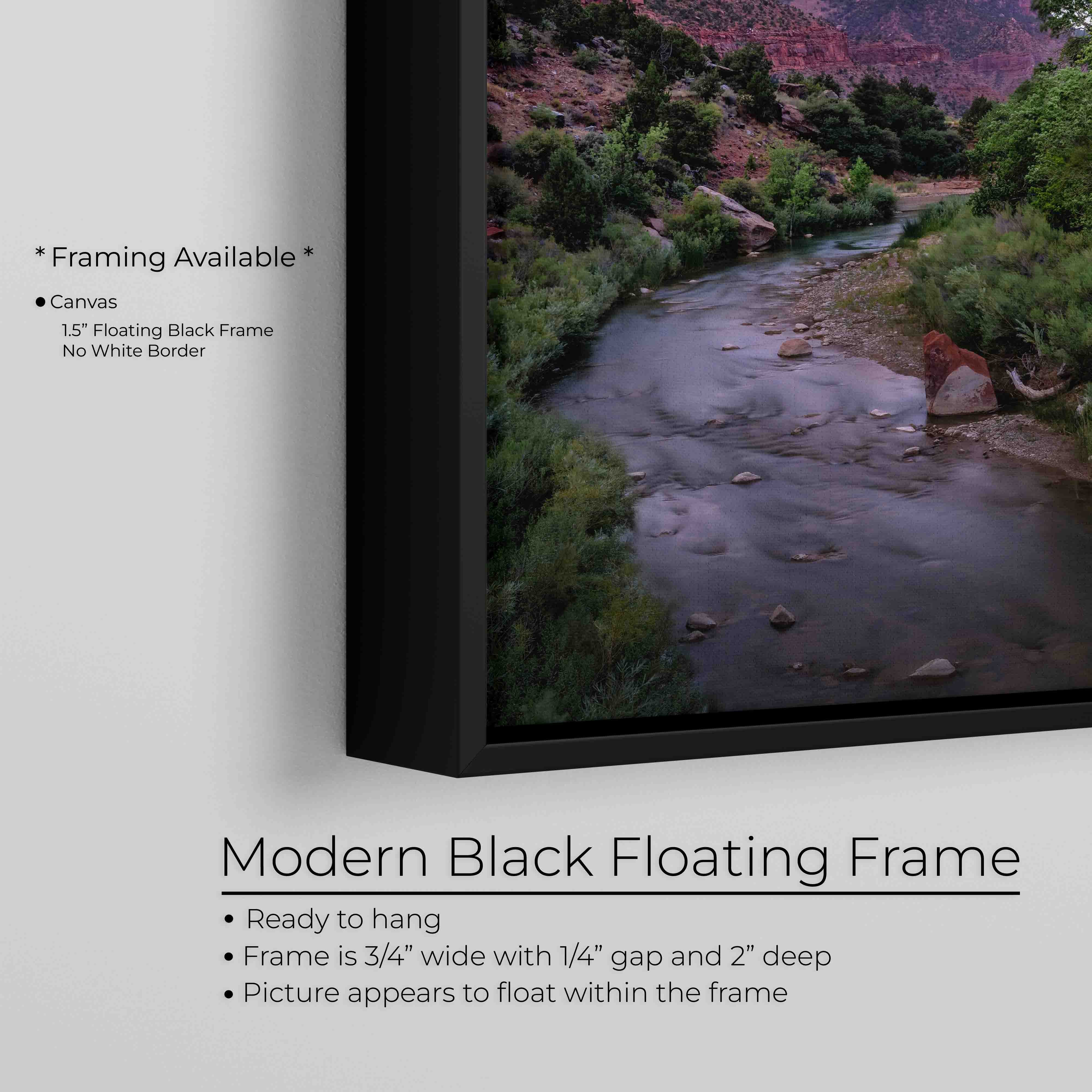 Zion National Park Art Print – Majestic Mountain River Landscape